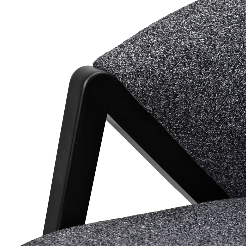 CLC8848-IG Fabric Armchair - Dark Grey Fleck - Black Oak - Image 12
