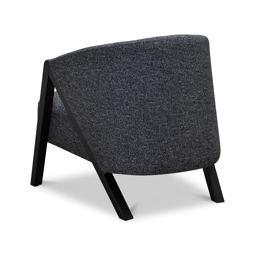 CLC8848-IG Fabric Armchair - Dark Grey Fleck - Black Oak - Image 6