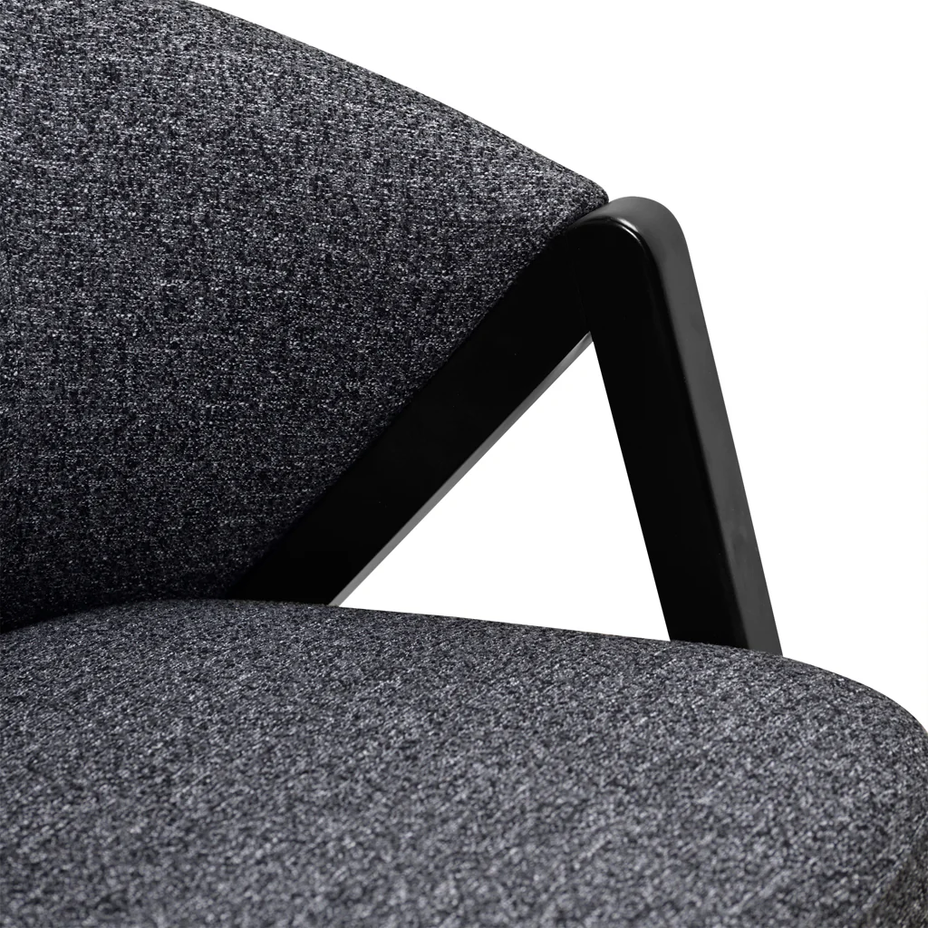 CLC8848-IG Fabric Armchair - Dark Grey Fleck - Black Oak - Image 8