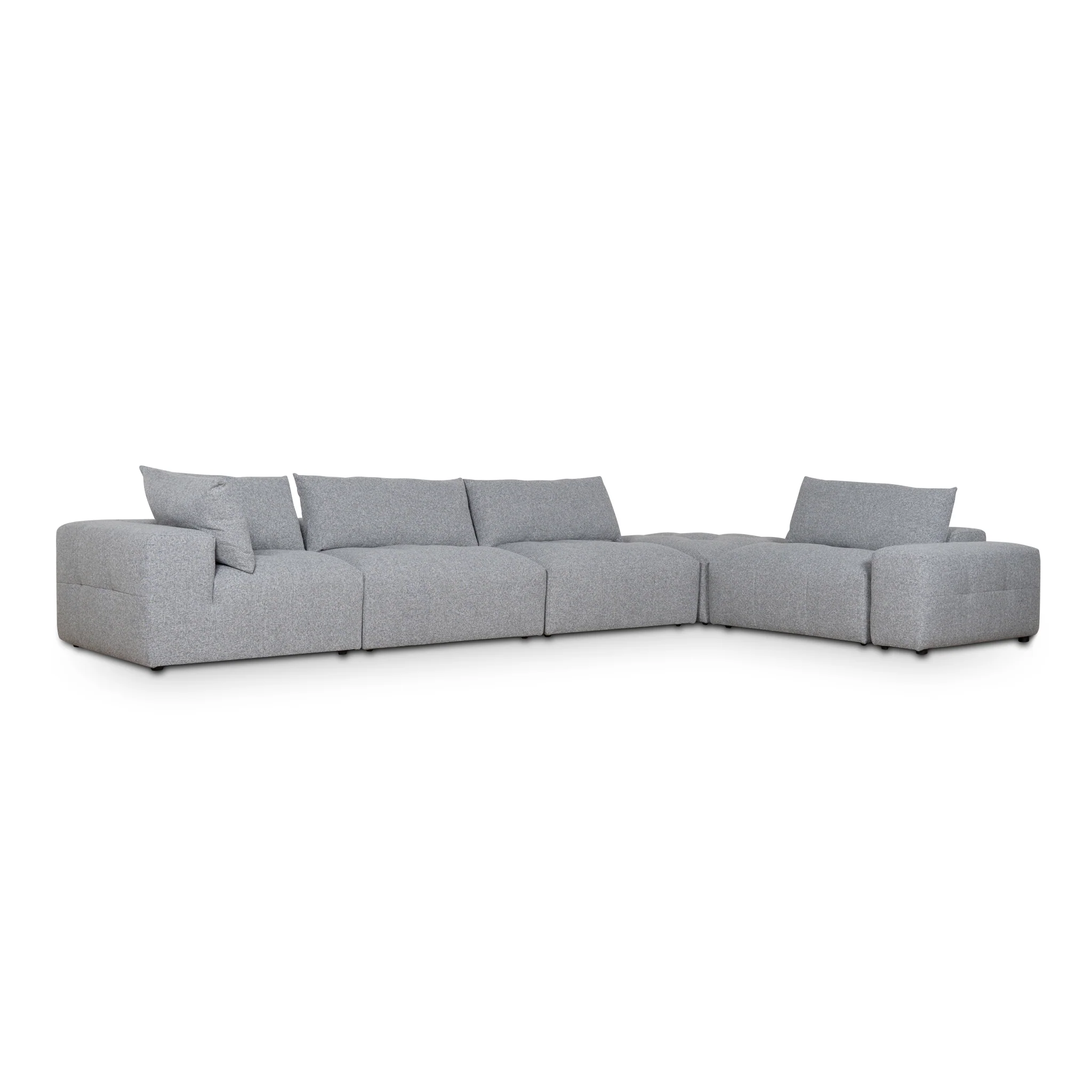 CLC8862-KSO Right Chaise Fabric Sofa - Glacier Grey - Image 7