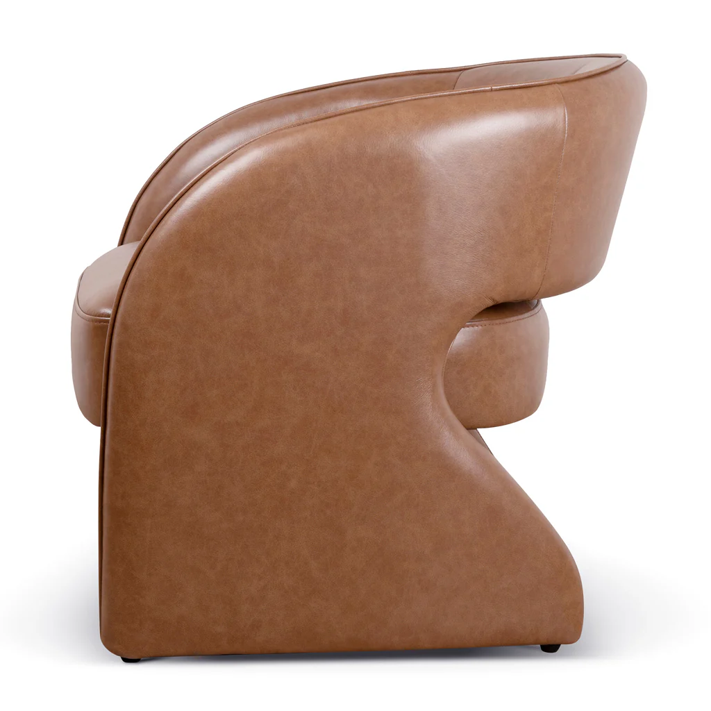 CLC8865-KSO Armchair - Caramel Brown Leather - Image 3