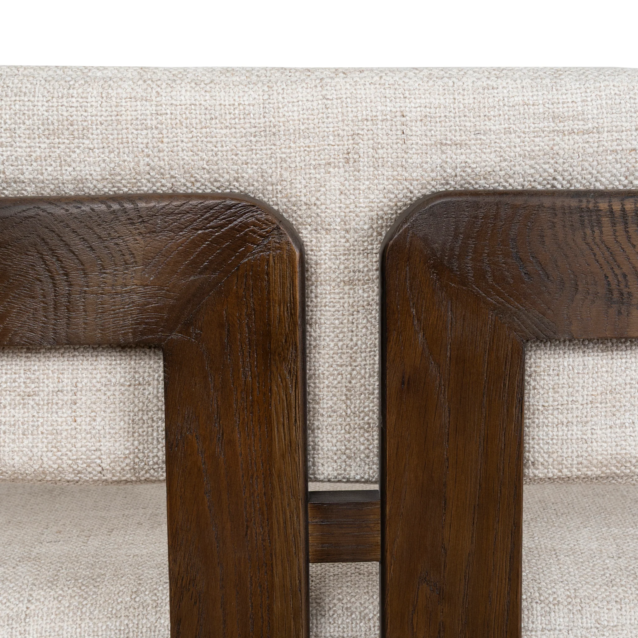 CLC8895-NI Walnut Armchair - Linen - Image 11