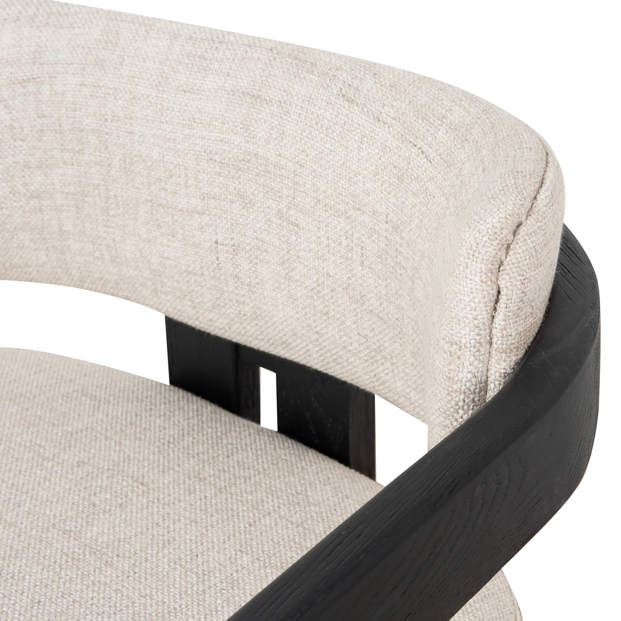 CLC8896-NI Black Armchair - Linen - Image 12