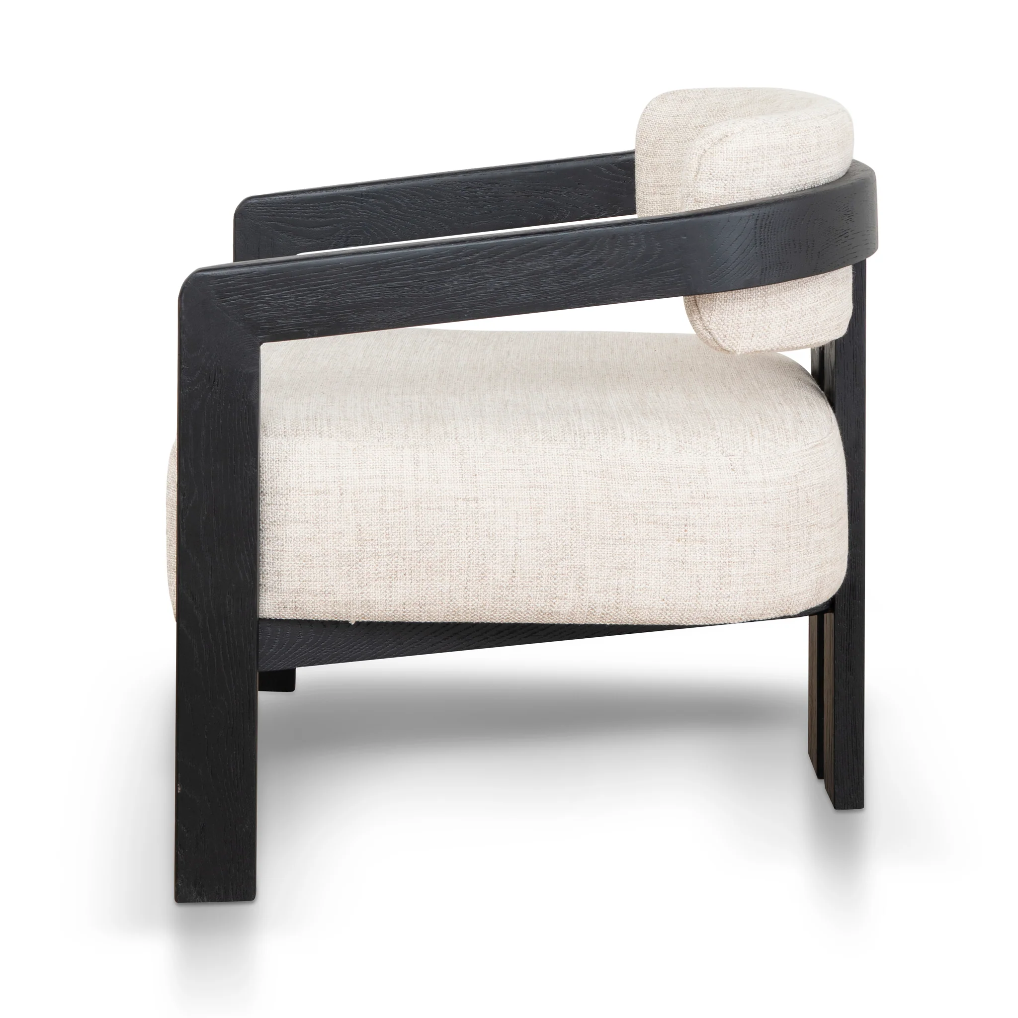CLC8896-NI Black Armchair - Linen - Image 3