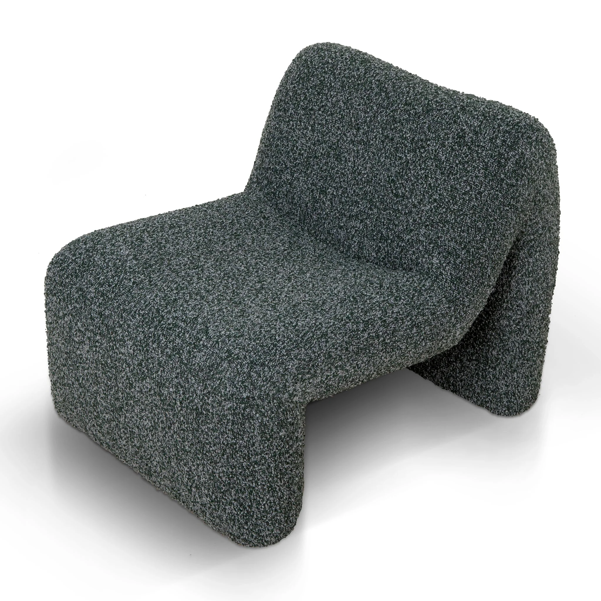 CLC8917-CA Fabric Lounge Chair - Green Boucle - Image 6