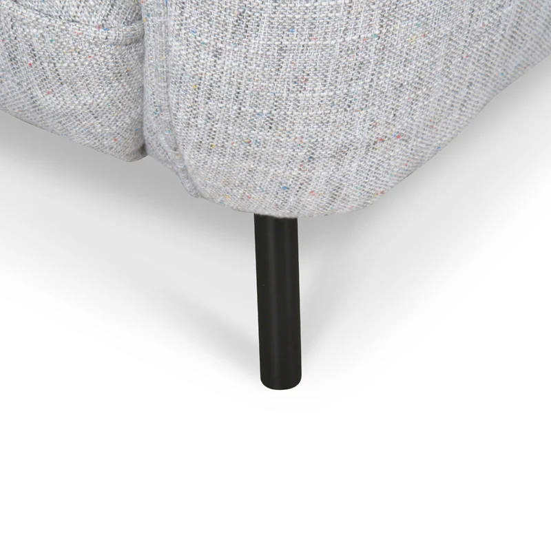 CLC921-IG Armchair in Light Spec Grey - Black Metal Legs - Image 4