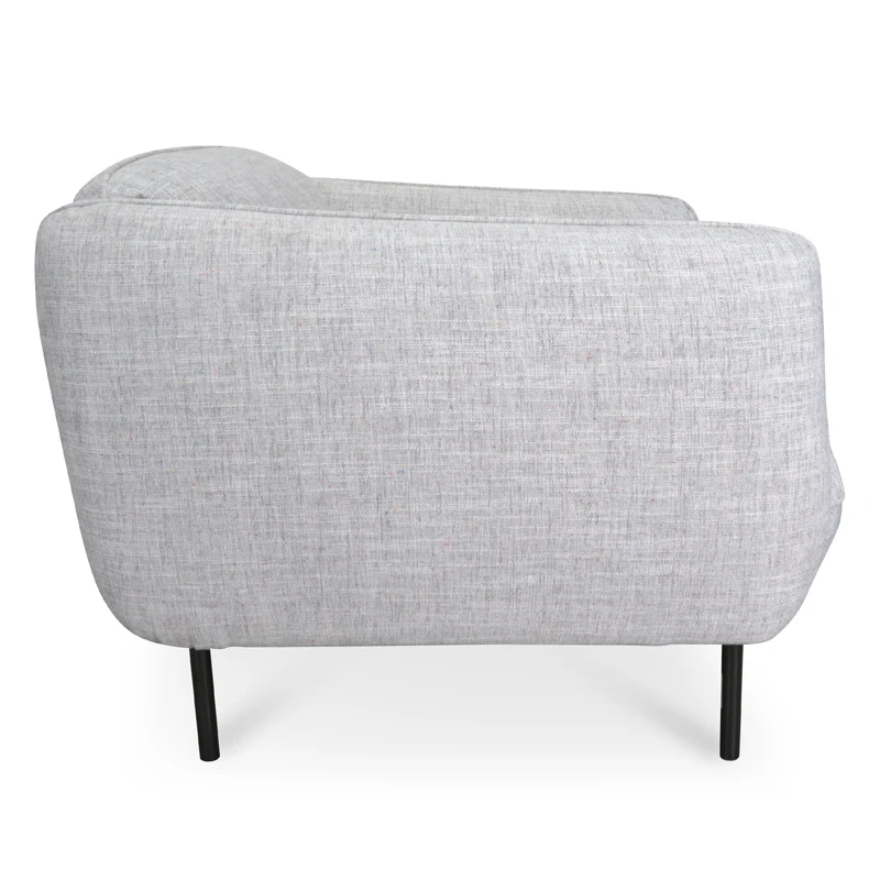 CLC921-IG Armchair in Light Spec Grey - Black Metal Legs - Image 5