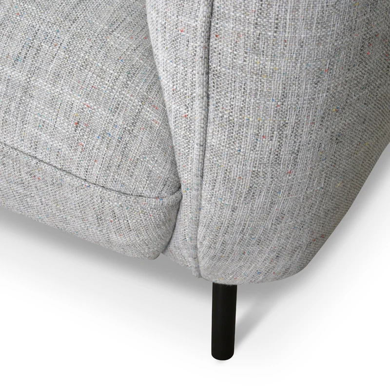 CLC921-IG Armchair in Light Spec Grey - Black Metal Legs - Image 6