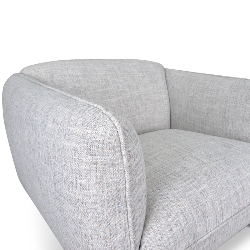 CLC921-IG Armchair in Light Spec Grey - Black Metal Legs - Image 7