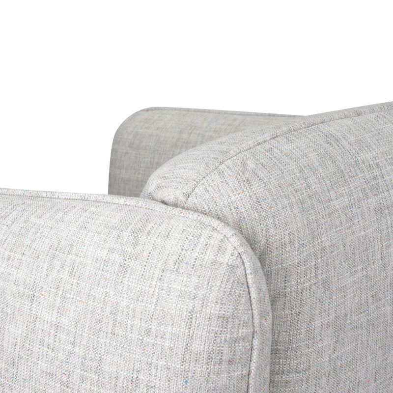 CLC921-IG Armchair in Light Spec Grey - Black Metal Legs - Image 8