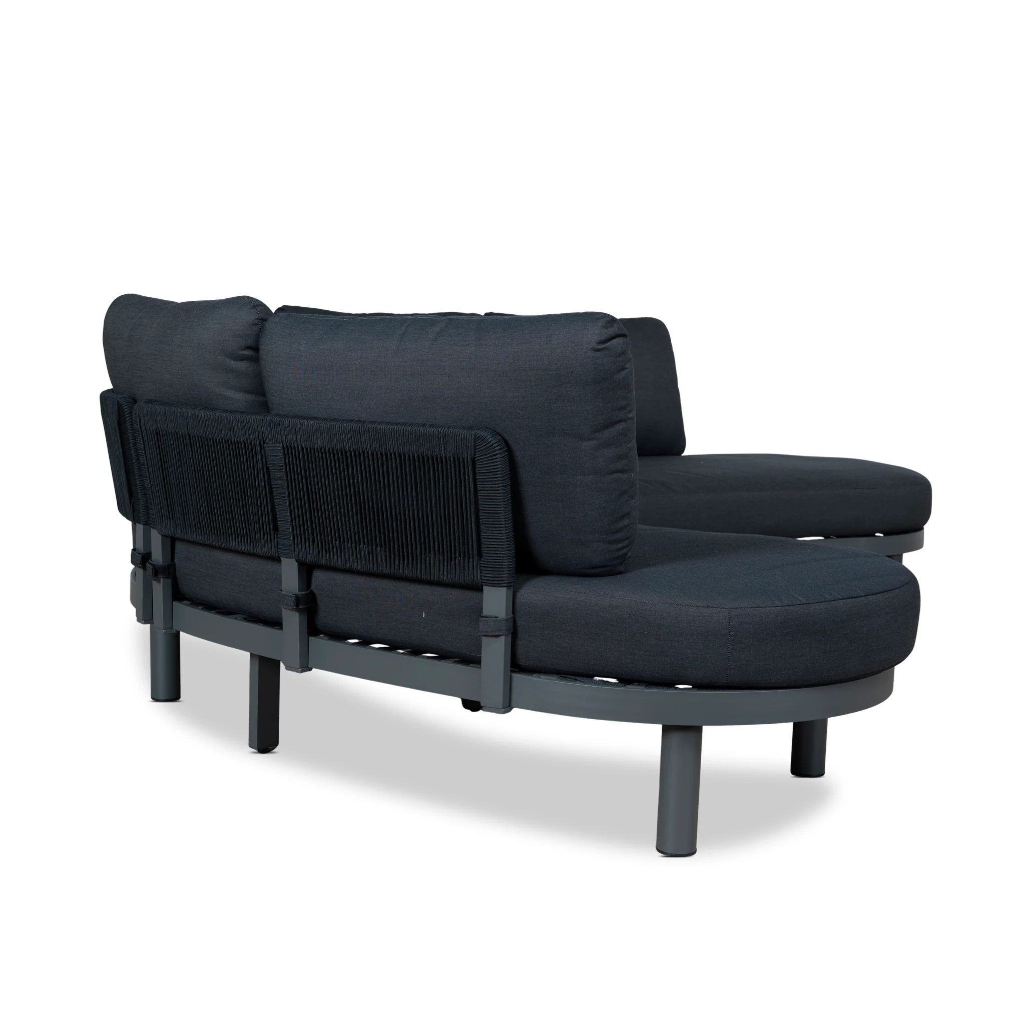 CLS12166-EM 2pcs Outdoor Corner Lounge Set - Royal Dark Grey - Image 13