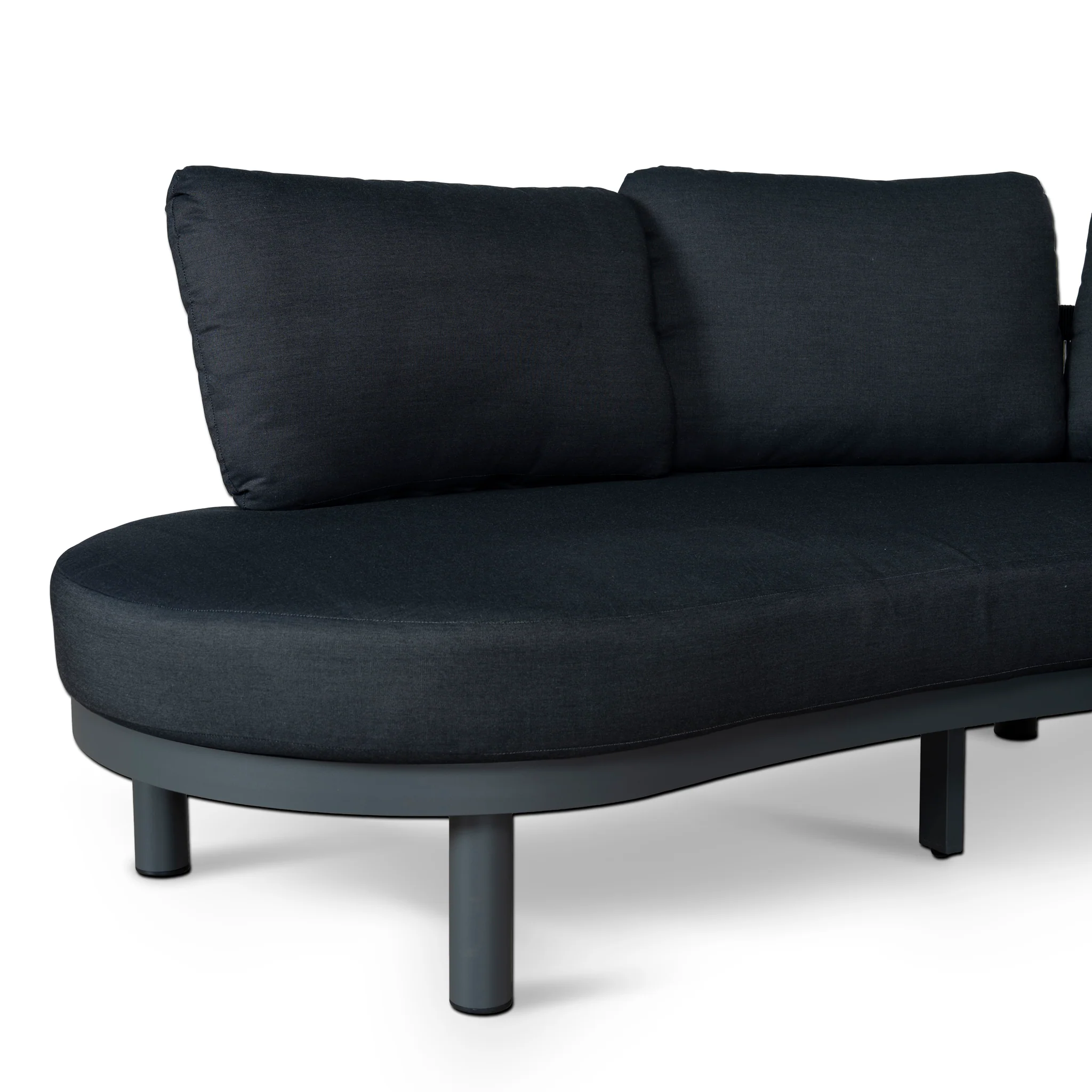CLS12166-EM 2pcs Outdoor Corner Lounge Set - Royal Dark Grey - Image 6
