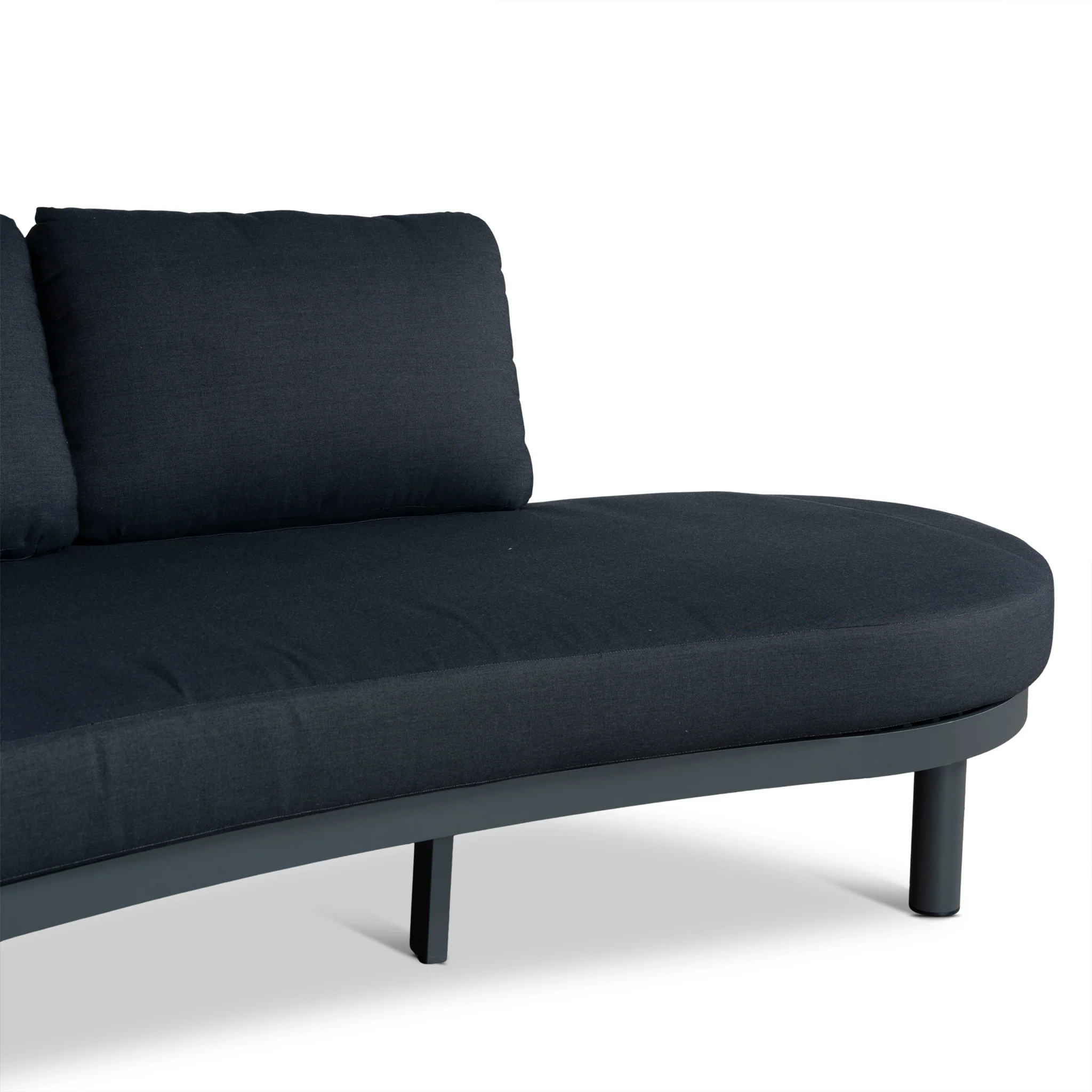 CLS12166-EM 2pcs Outdoor Corner Lounge Set - Royal Dark Grey - Image 8