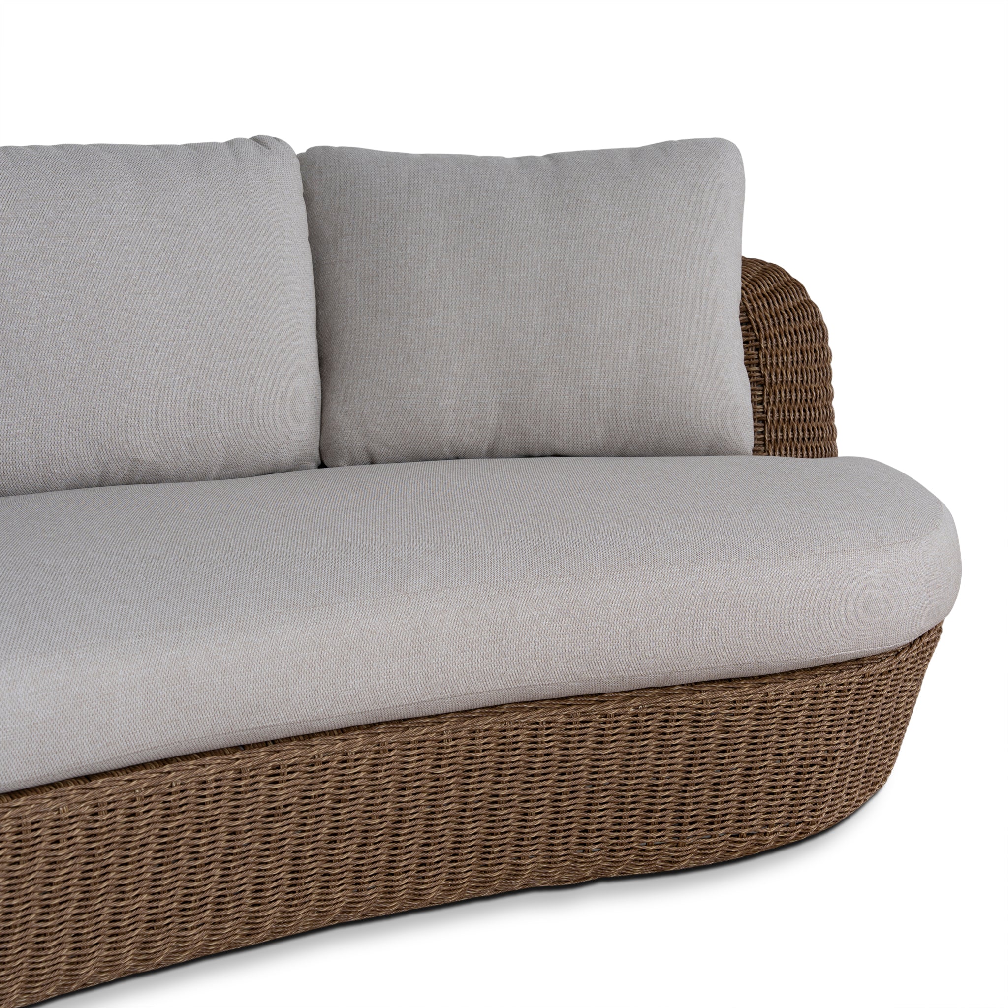 CLS12169-EM 2pcs Outdoor Corner Lounge Set - Light Brown - Image 12