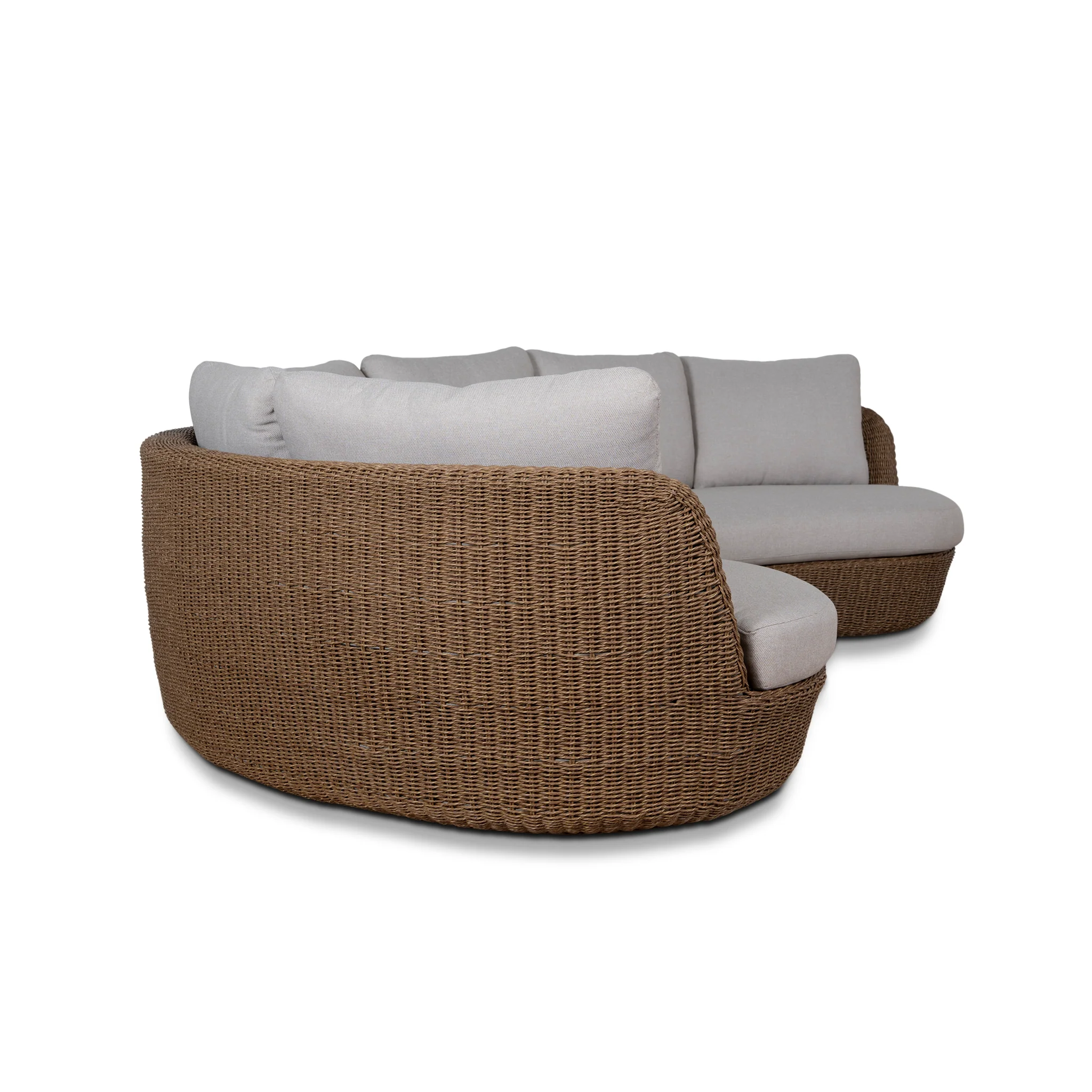 CLS12169-EM 2pcs Outdoor Corner Lounge Set - Light Brown - Image 13