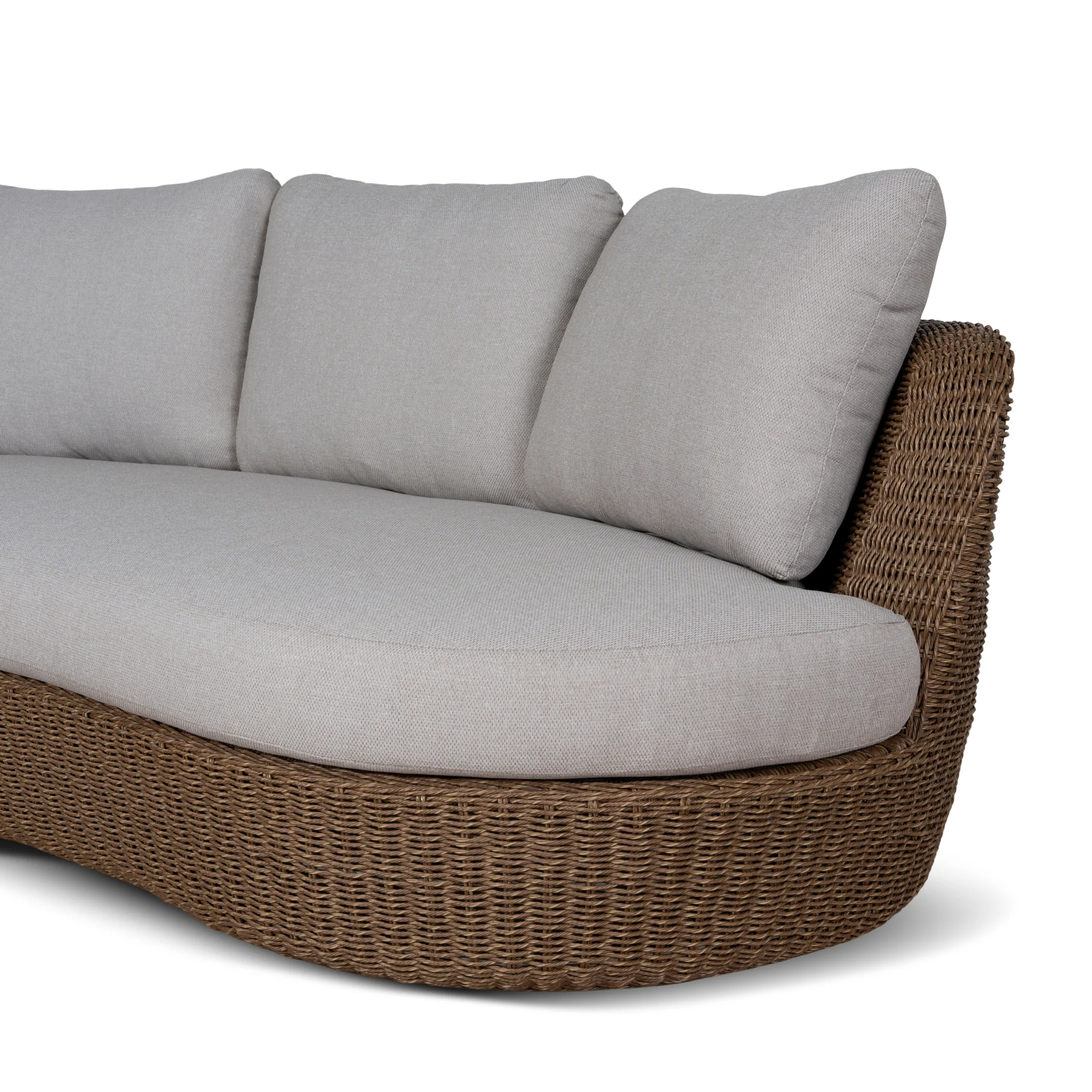 CLS12169-EM 2pcs Outdoor Corner Lounge Set - Light Brown - Image 7