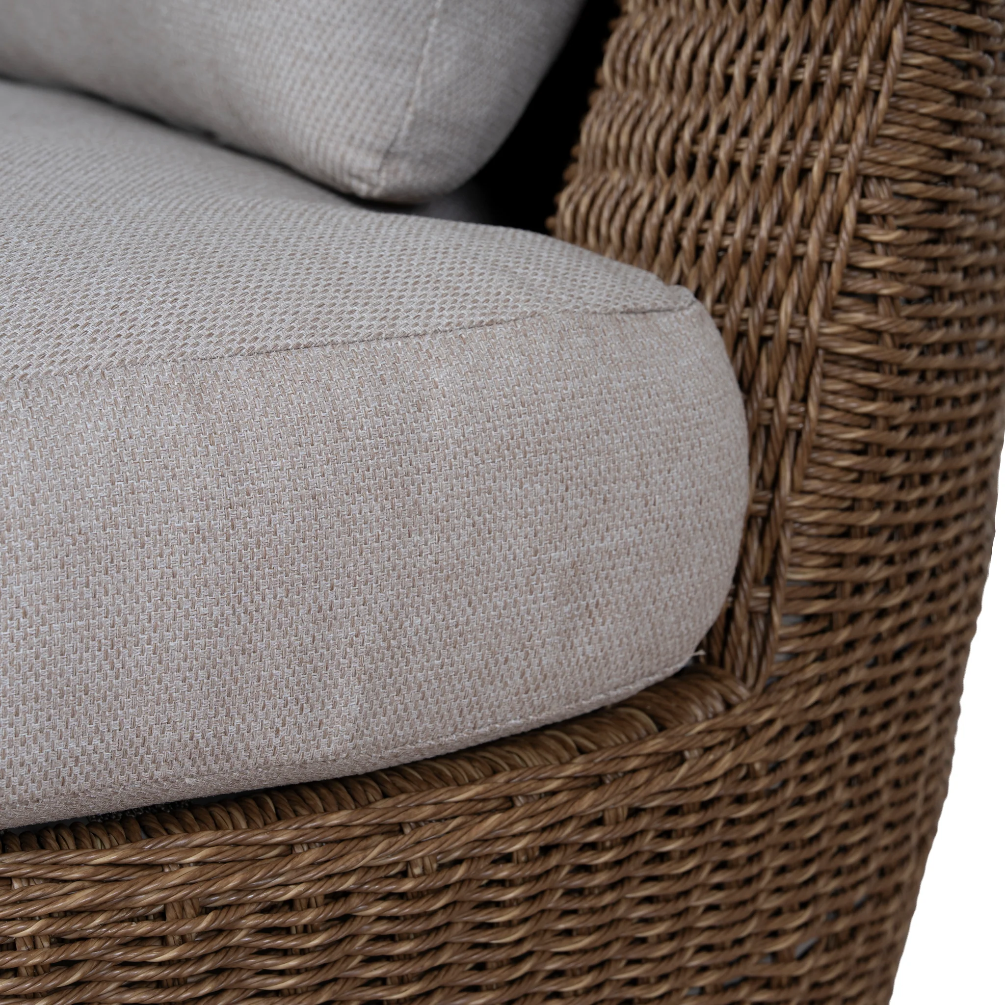 CLS12169-EM 2pcs Outdoor Corner Lounge Set - Light Brown - Image 9