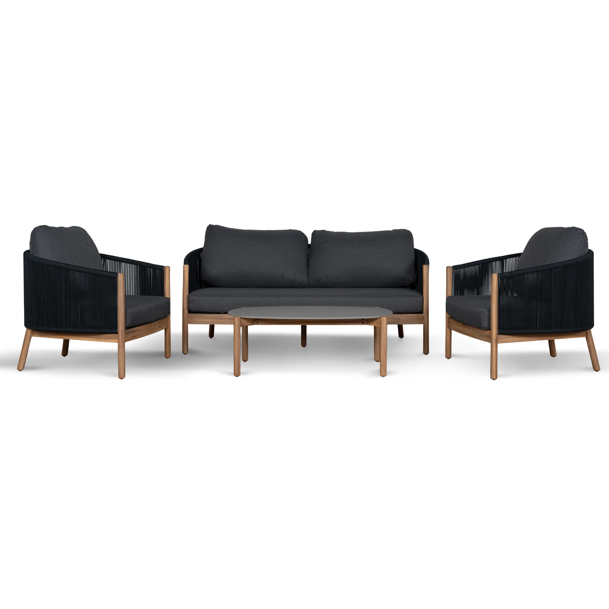 CLS12171-EM 4pcs Outdoor Lounge Set - Anthracite - Image 2