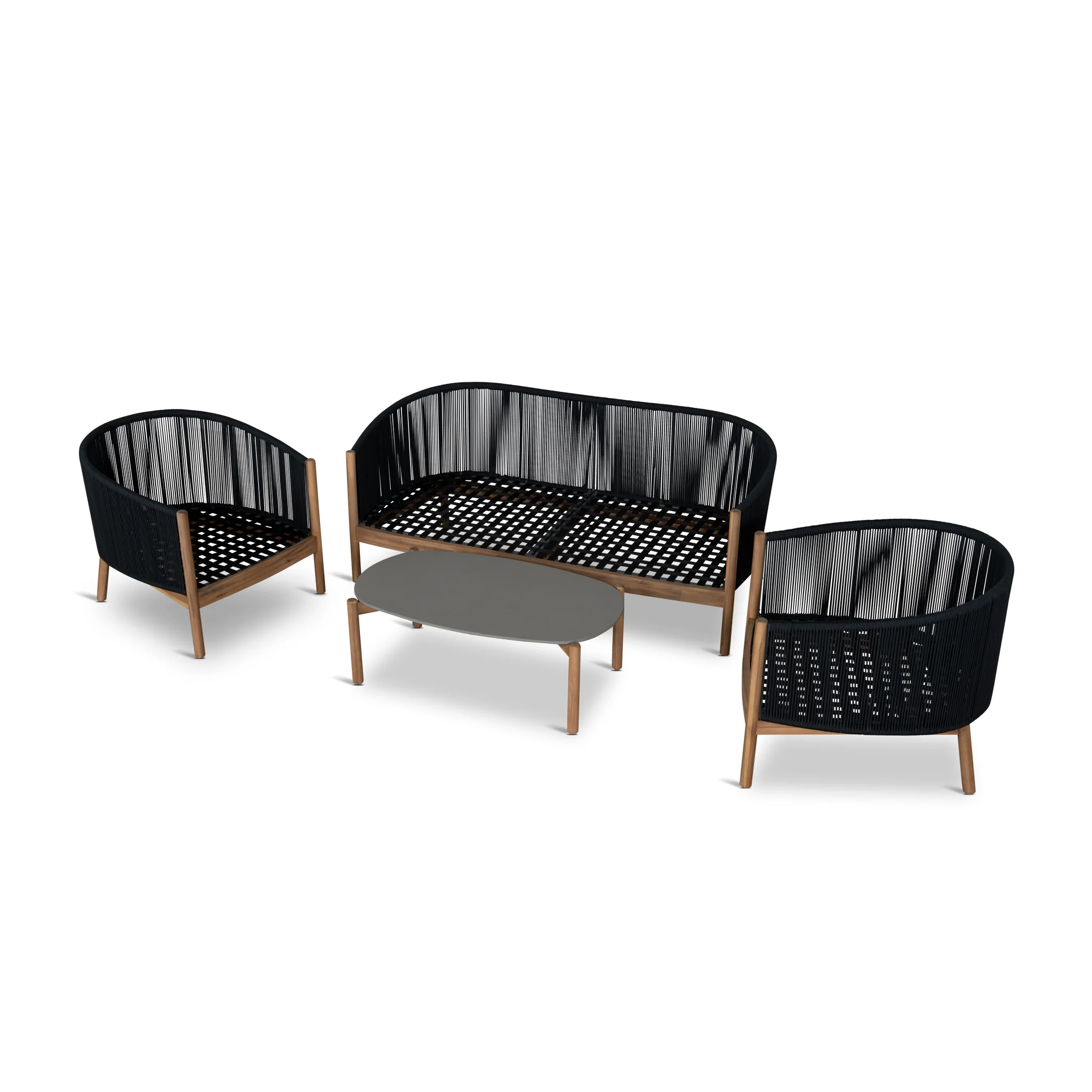 CLS12171-EM 4pcs Outdoor Lounge Set - Anthracite - Image 4