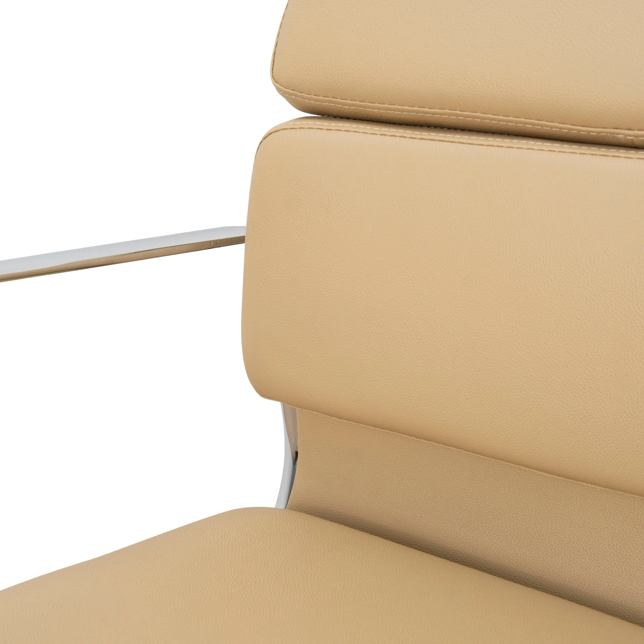 COC10360-YS Low Back Office Chair - Light Brown Leather - Image 10