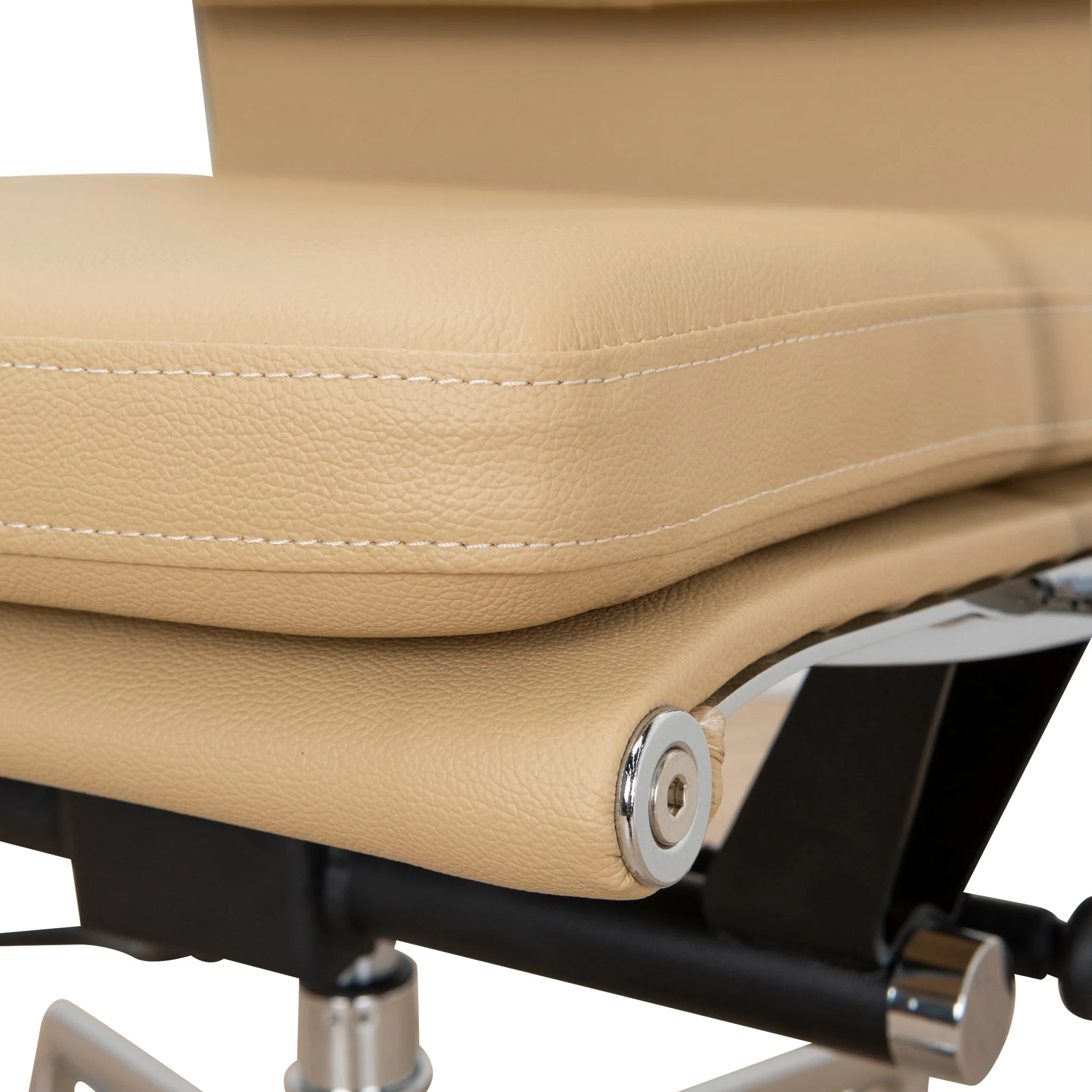 COC10360-YS Low Back Office Chair - Light Brown Leather - Image 13