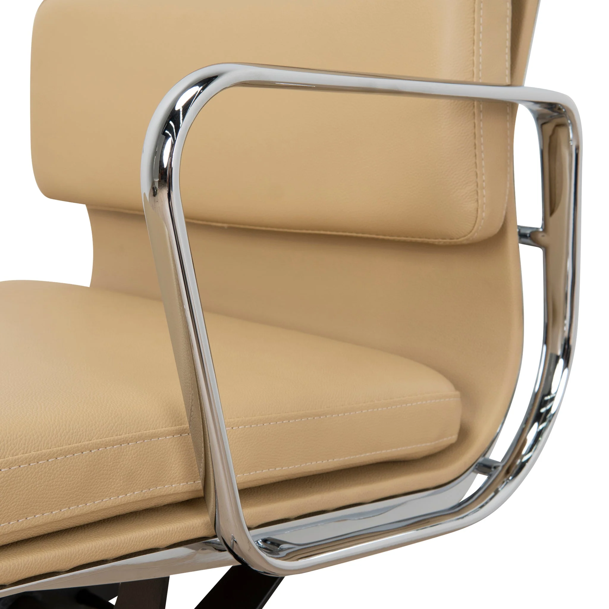 COC10360-YS Low Back Office Chair - Light Brown Leather - Image 14