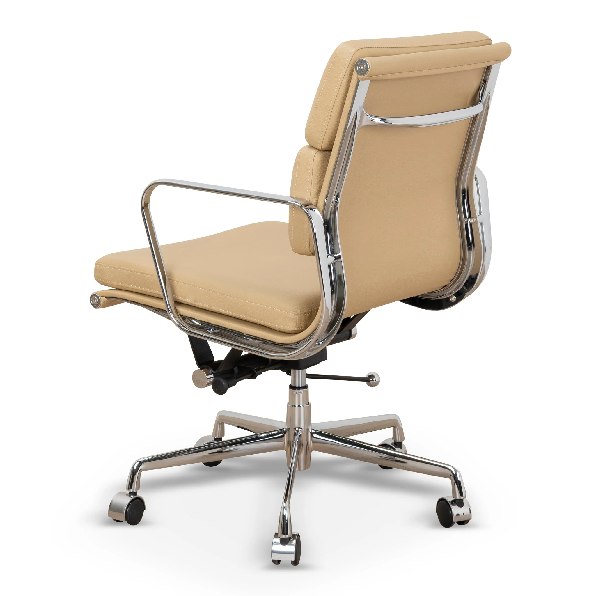 COC10360-YS Low Back Office Chair - Light Brown Leather - Image 4