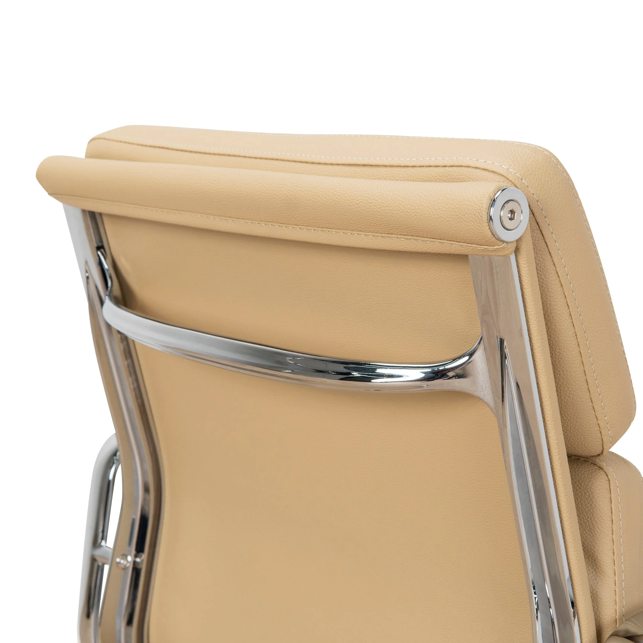 COC10360-YS Low Back Office Chair - Light Brown Leather - Image 6