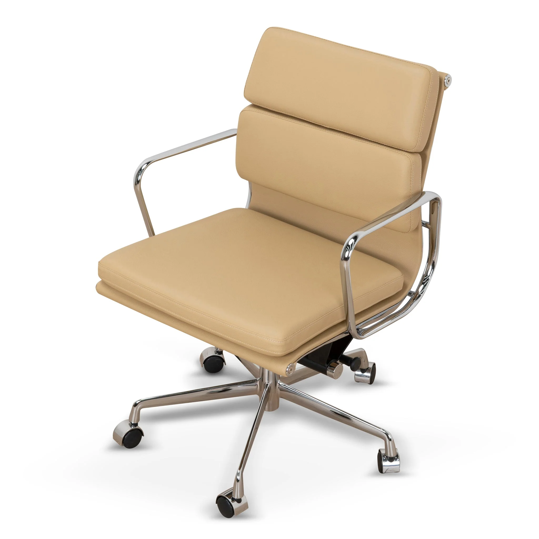COC10360-YS Low Back Office Chair - Light Brown Leather - Image 7