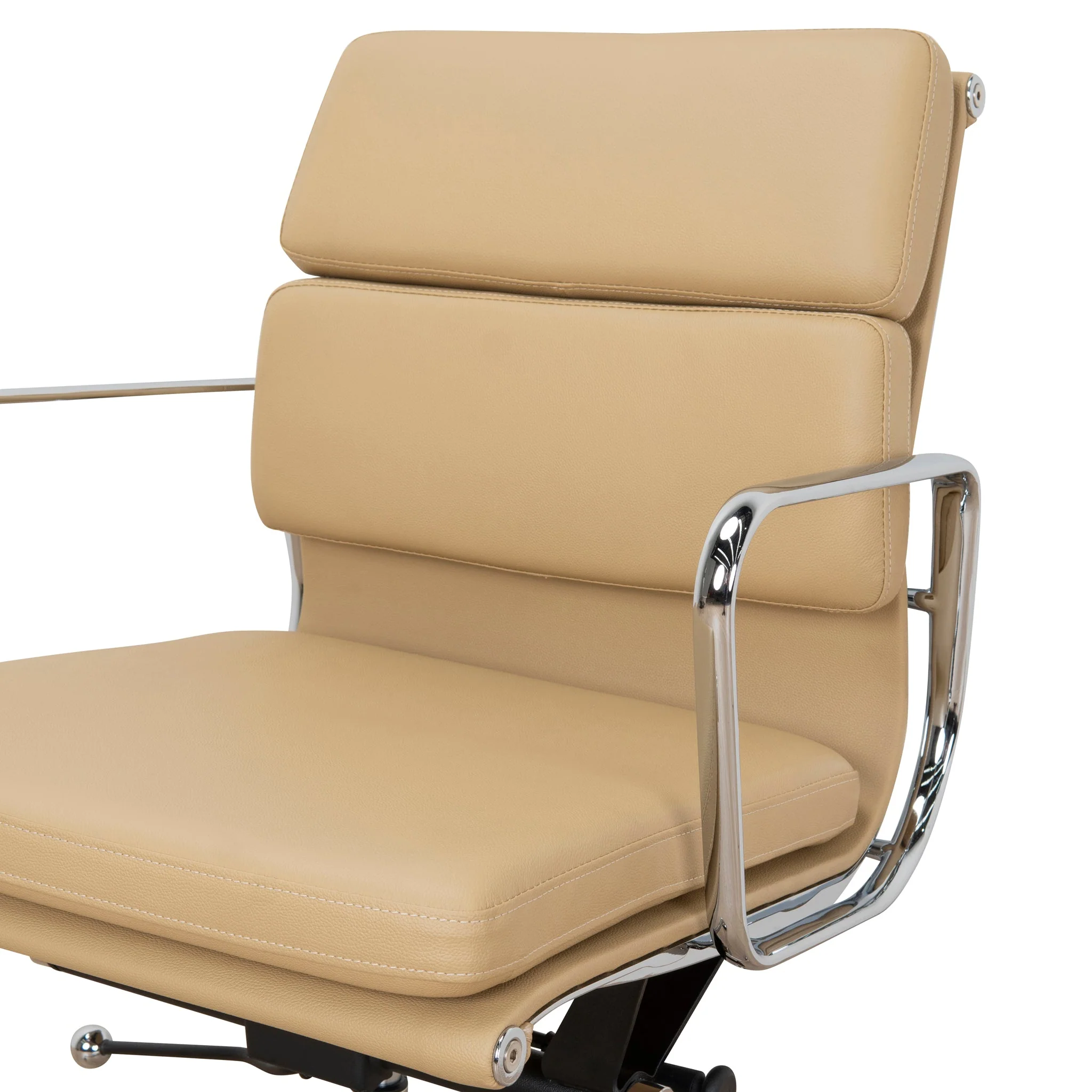 COC10360-YS Low Back Office Chair - Light Brown Leather - Image 8