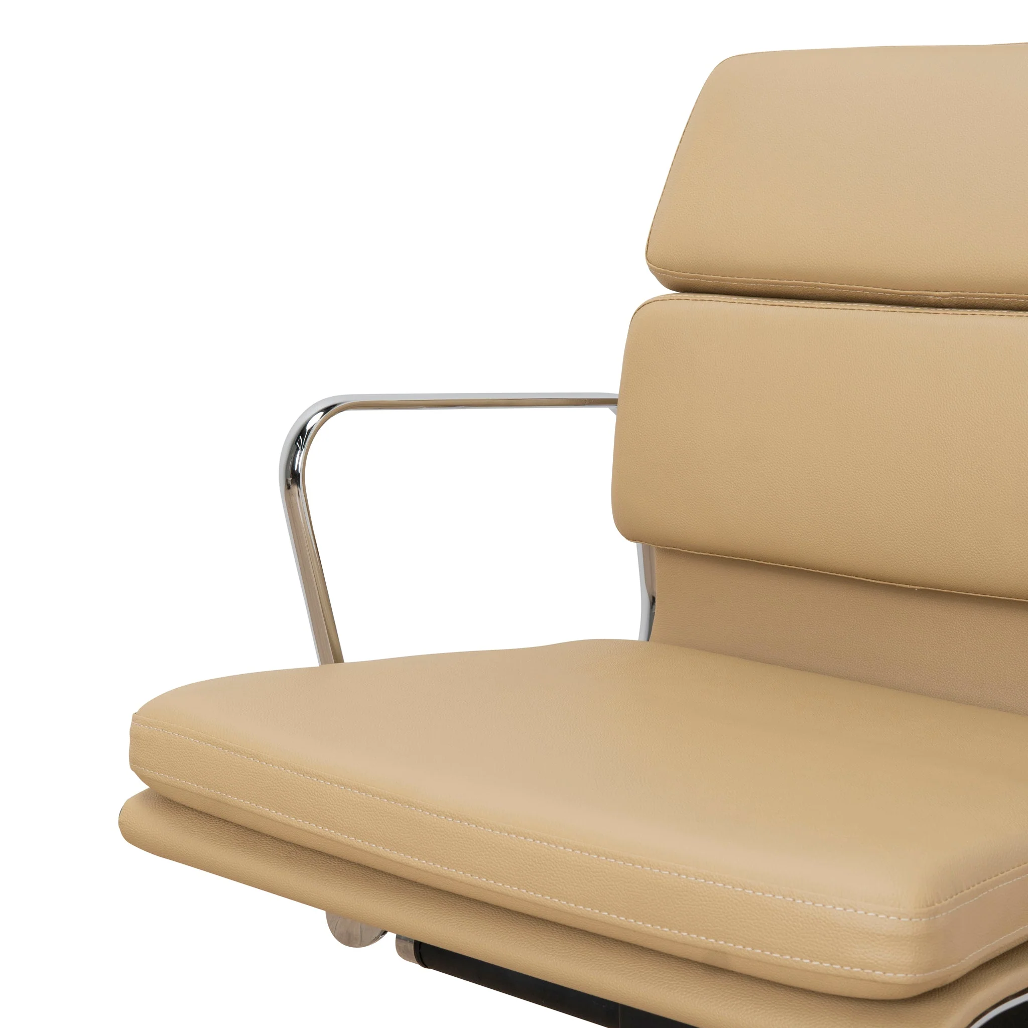 COC10360-YS Low Back Office Chair - Light Brown Leather - Image 9