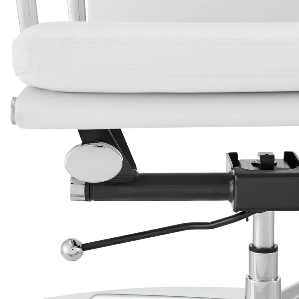 COC103W Low Back Office Chair - White Leather - Image 6