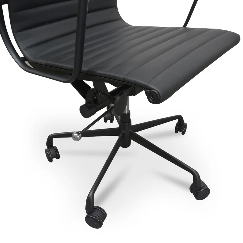 COC121 PU Leather Office Chair - Full Black - Image 10