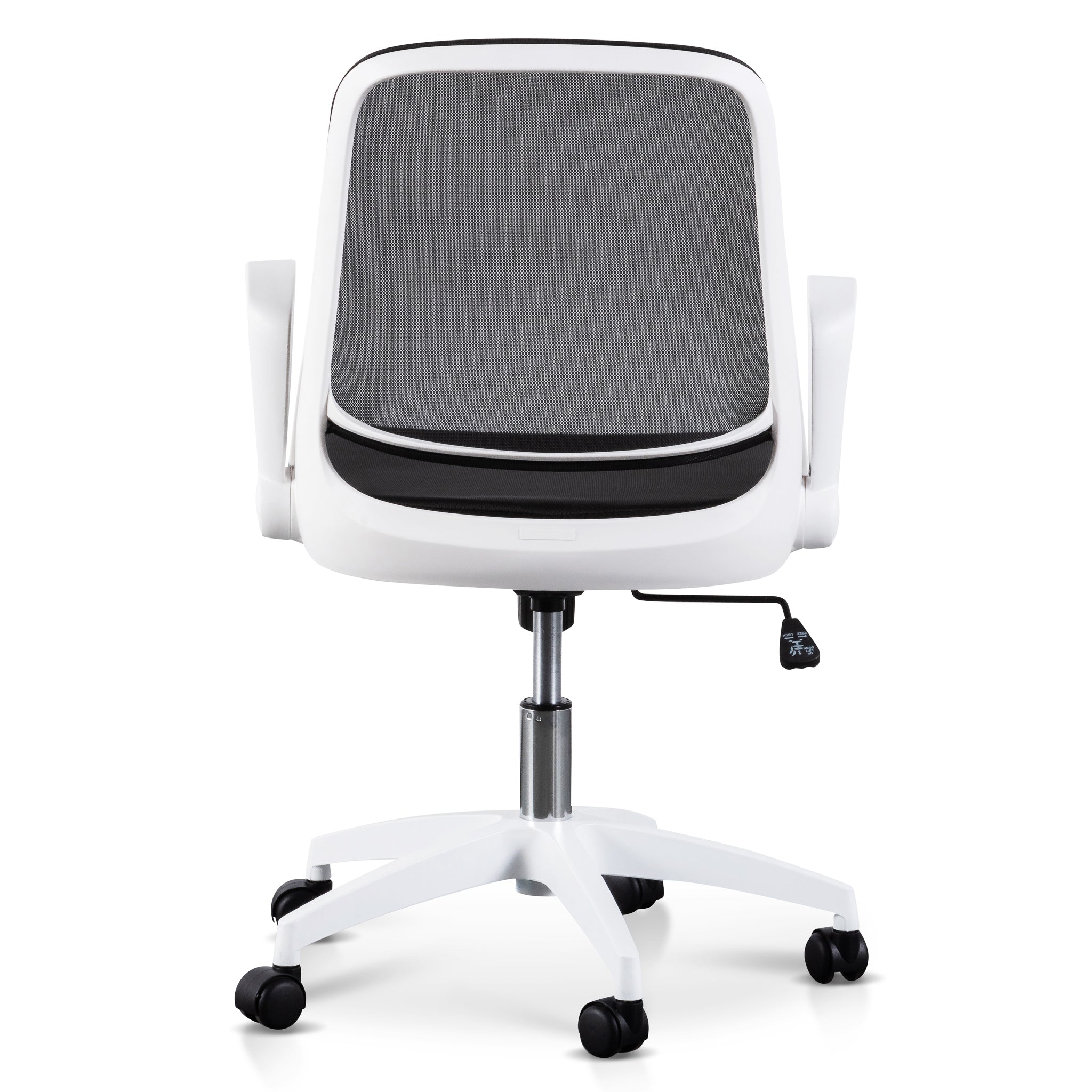 COC6190-LF Black Office Chair - White Arm and Base - Image 5