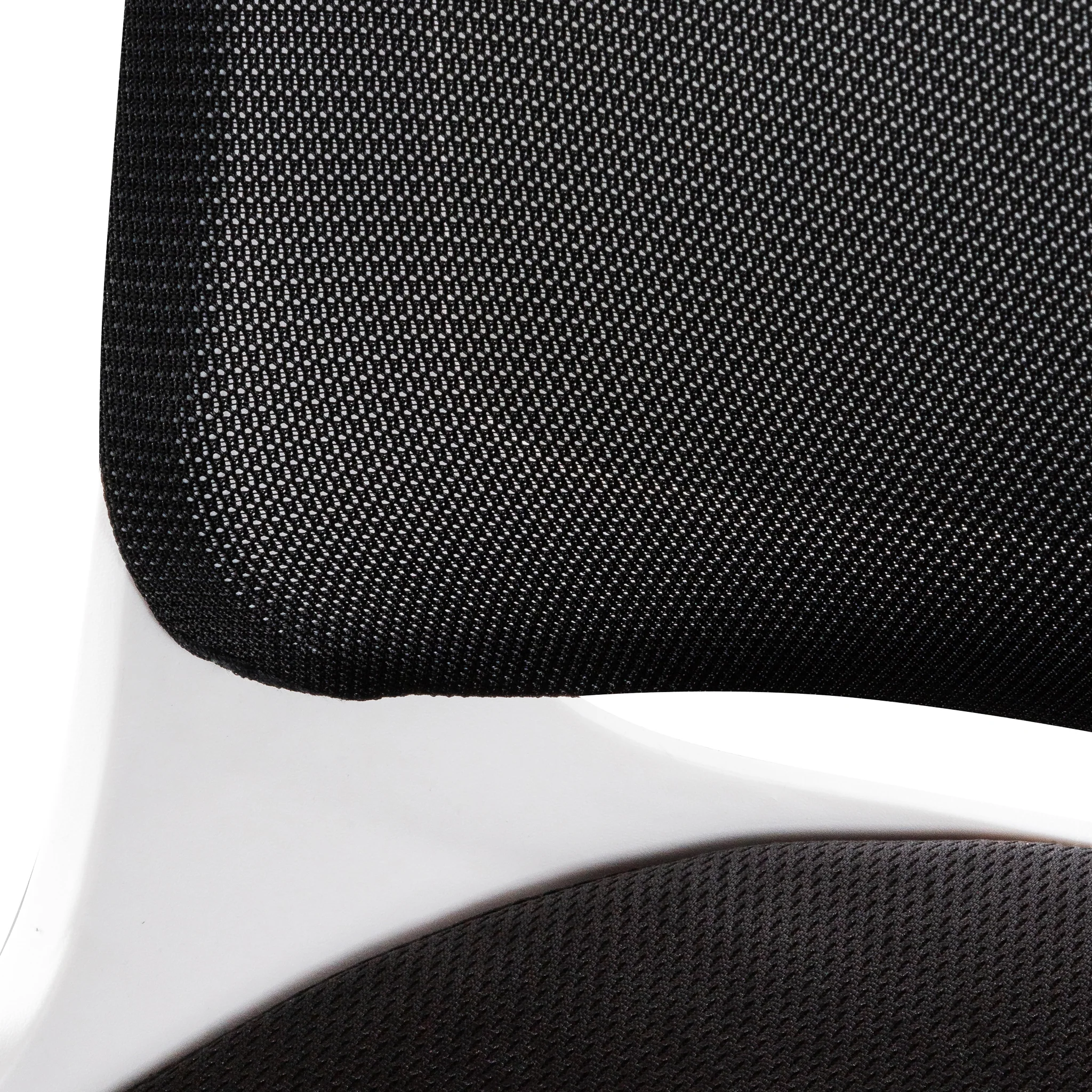 COC6190-LF Black Office Chair - White Arm and Base - Image 8