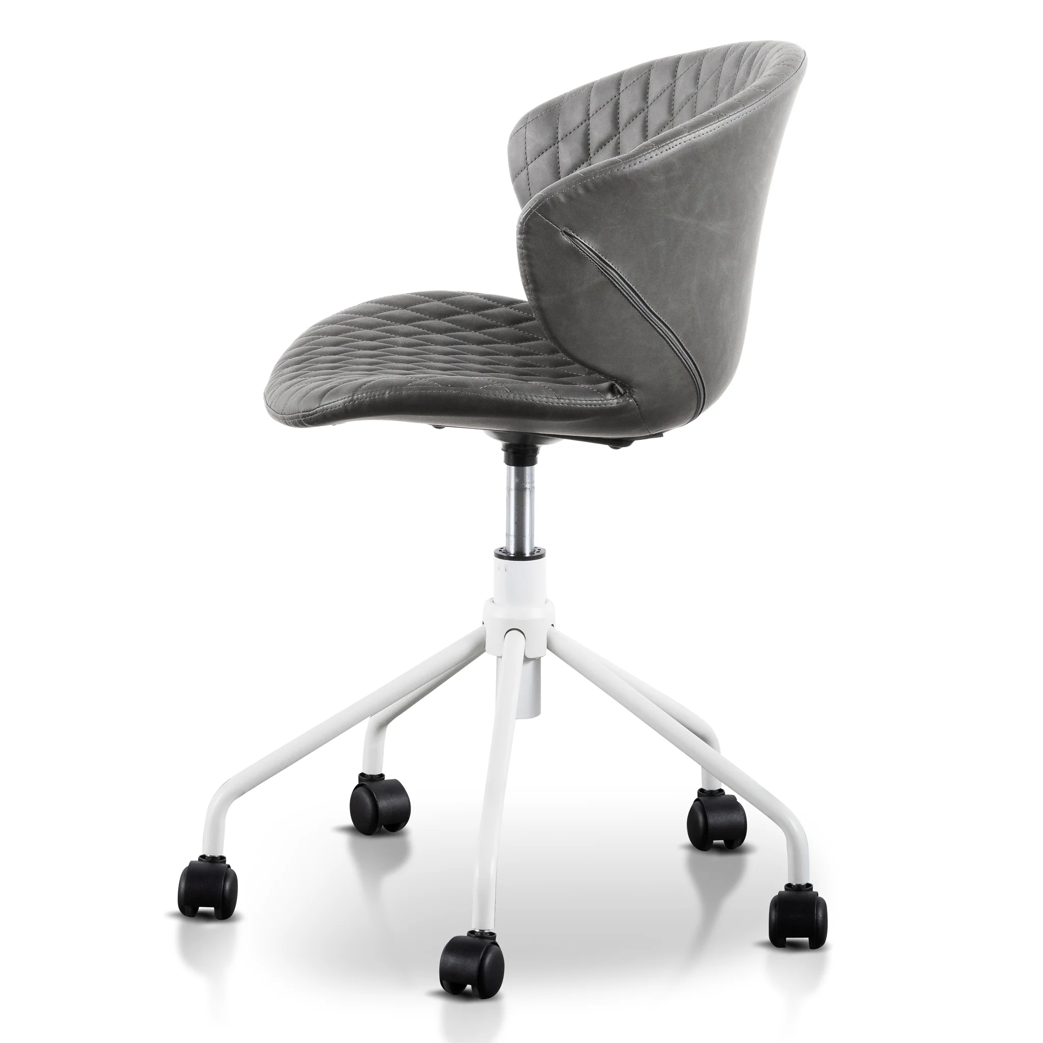 COC6194-LF Office Chair - Charcoal with White Base - Image 3