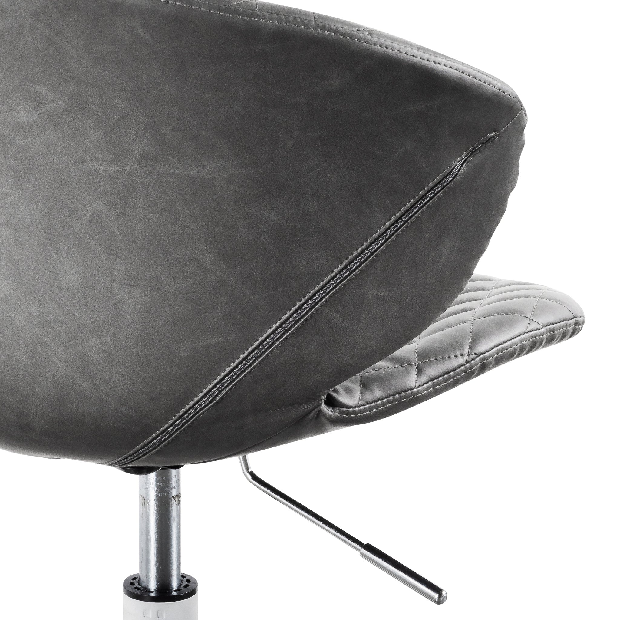 COC6194-LF Office Chair - Charcoal with White Base - Image 9