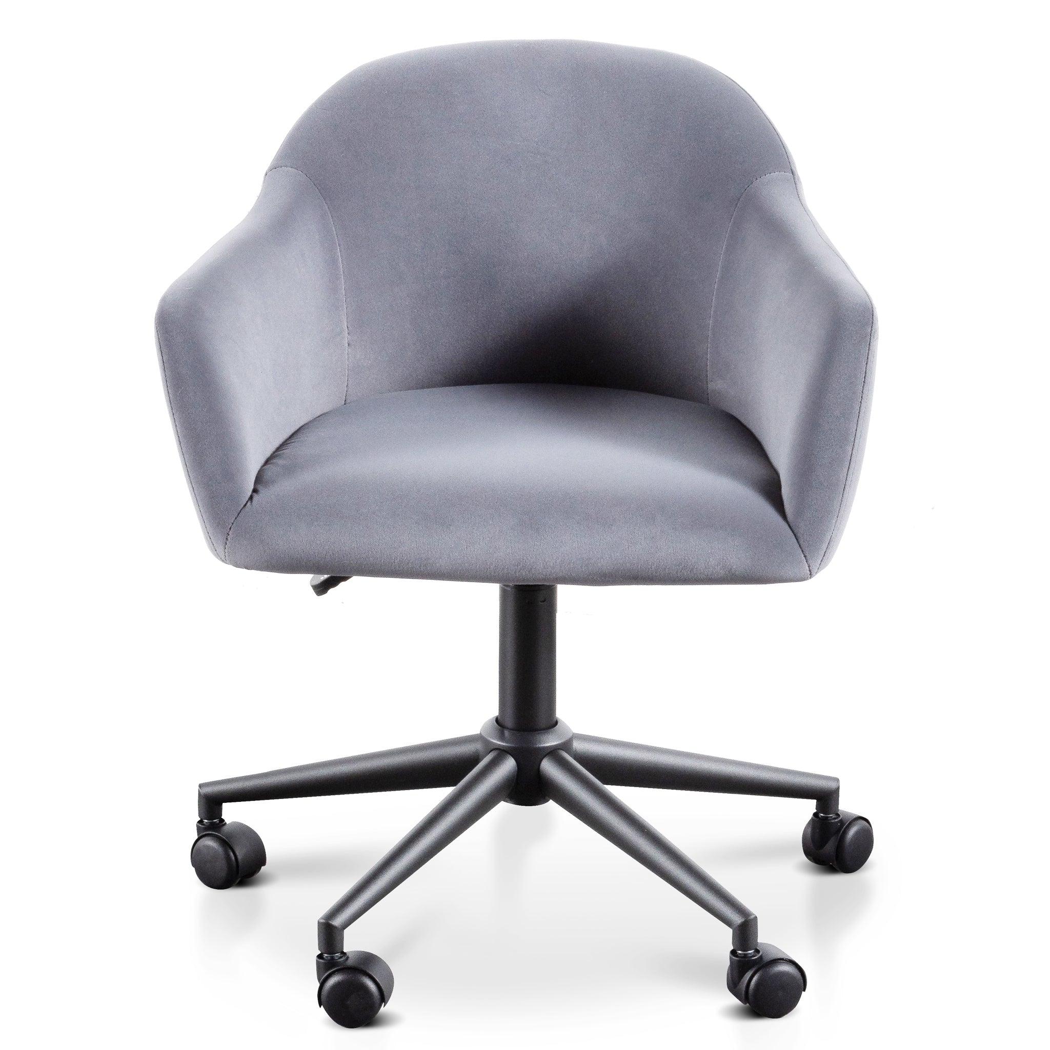COC6196-LF Charcoal Velvet office Chair - Black Base - Image 10