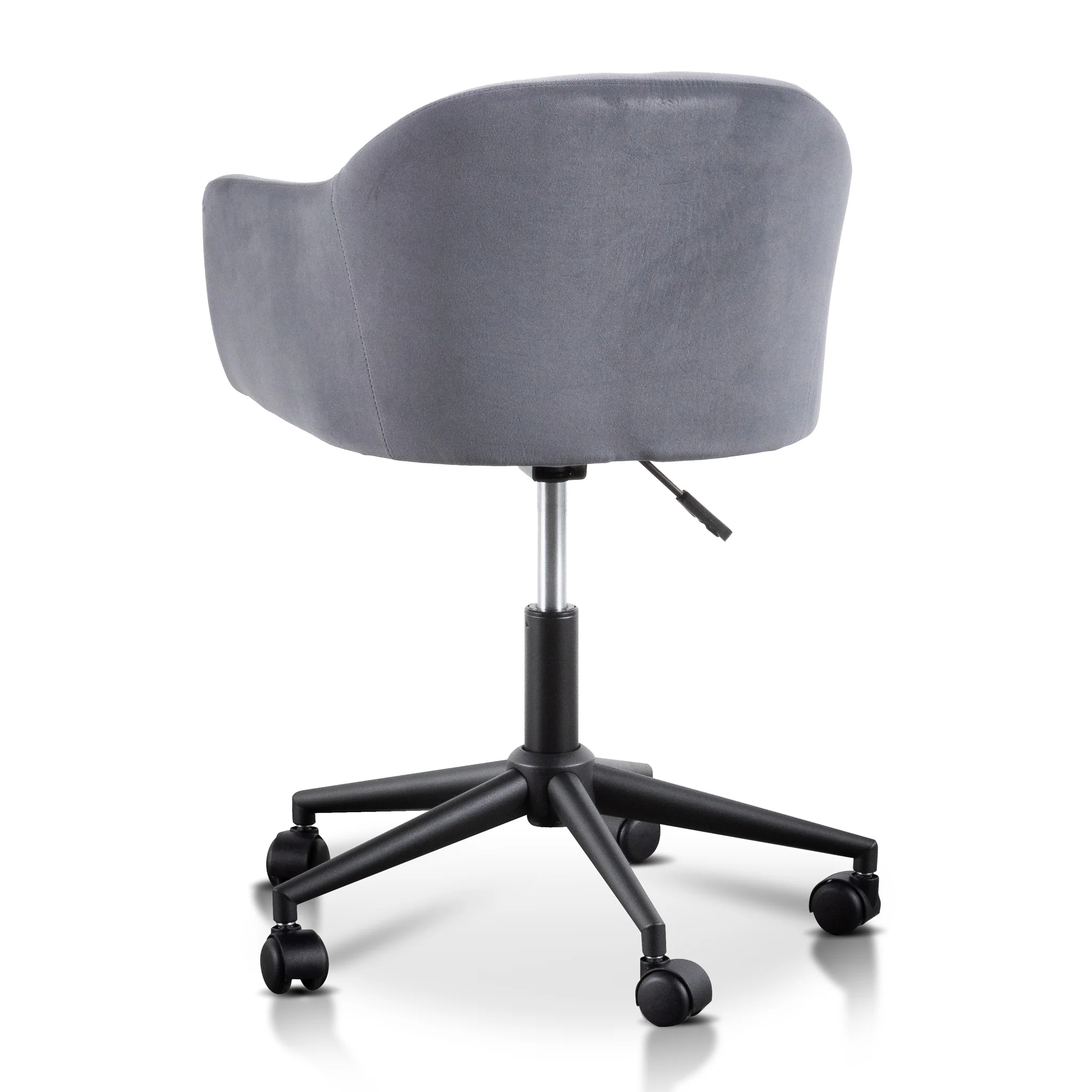 COC6196-LF Charcoal Velvet office Chair - Black Base - Image 4