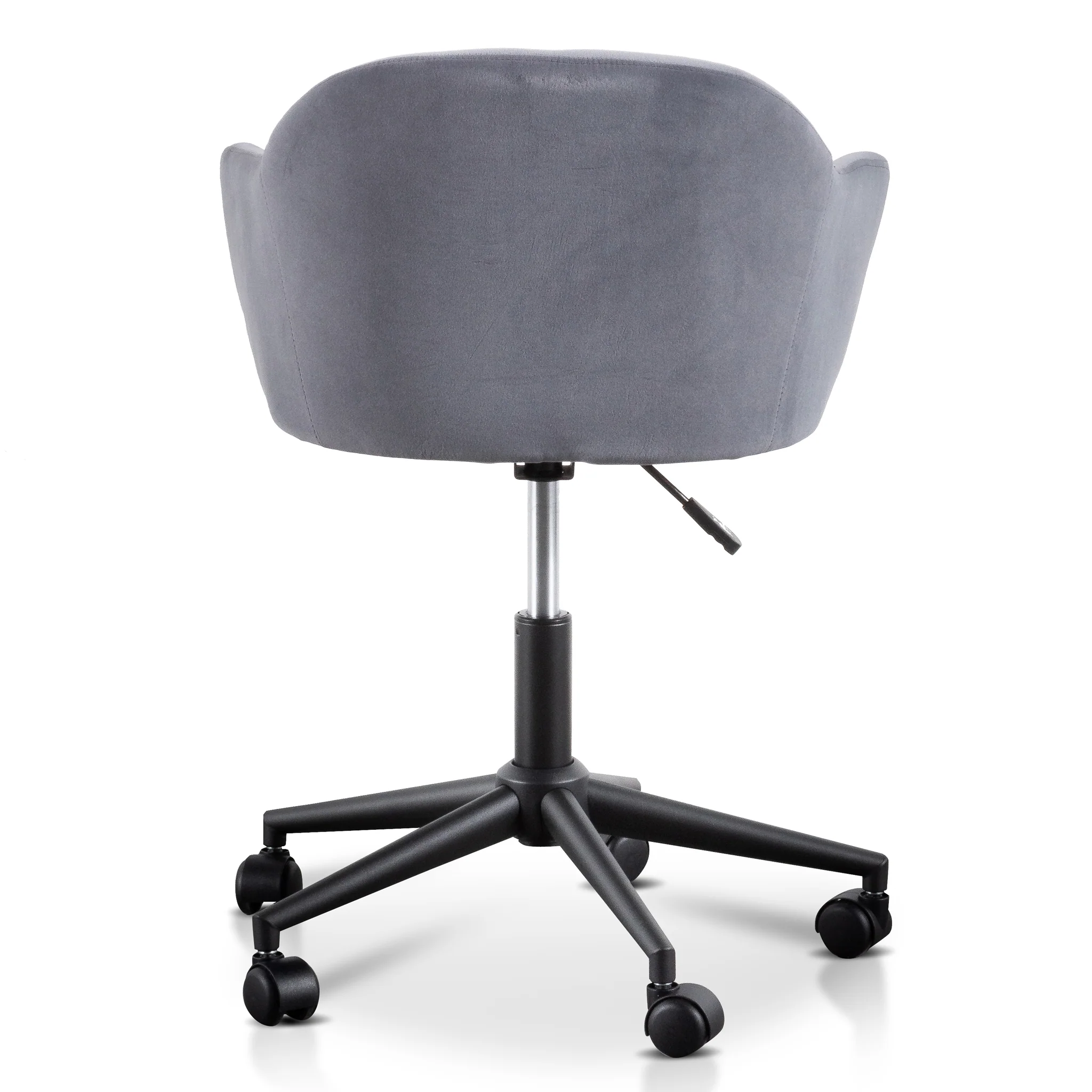 COC6196-LF Charcoal Velvet office Chair - Black Base - Image 5