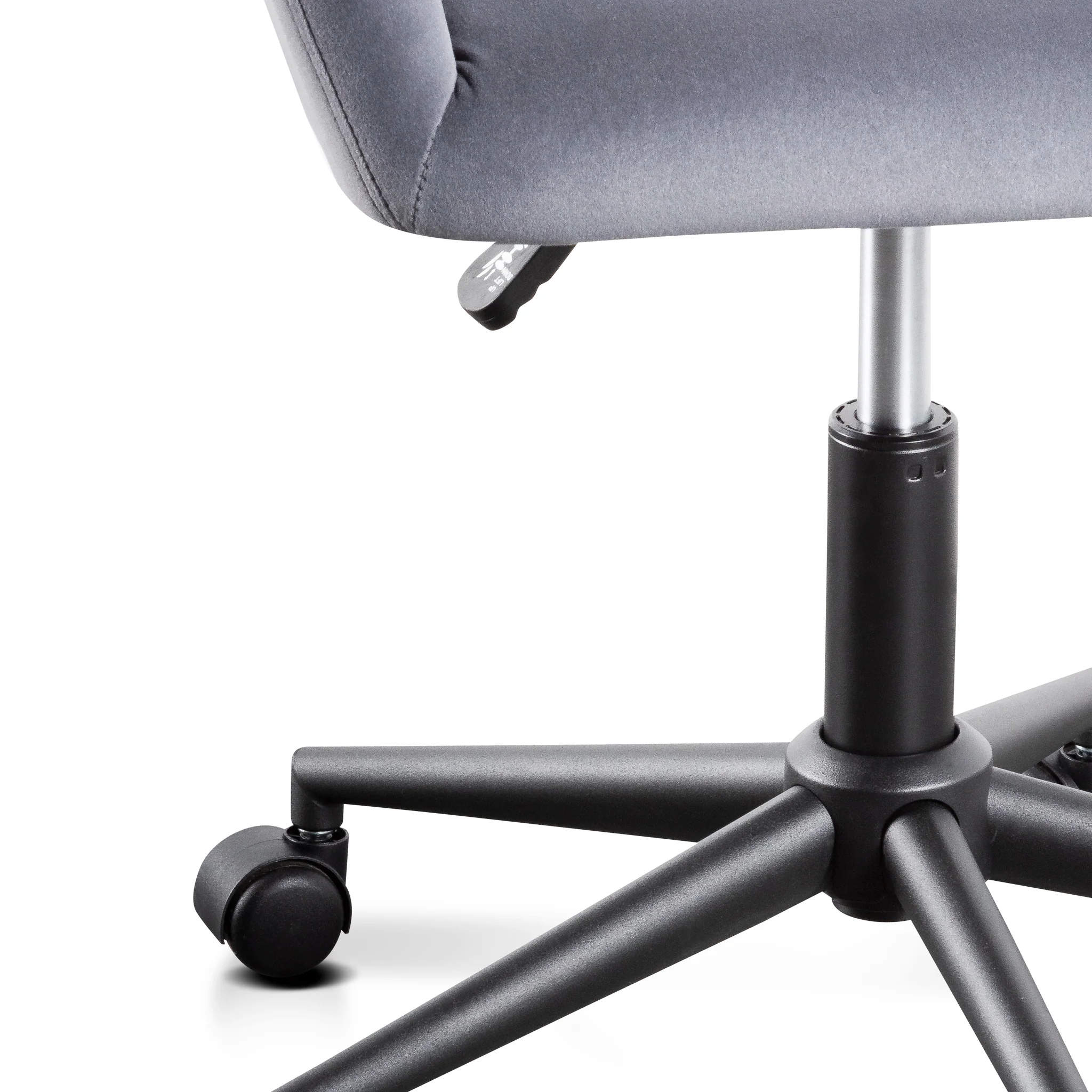 COC6196-LF Charcoal Velvet office Chair - Black Base - Image 6