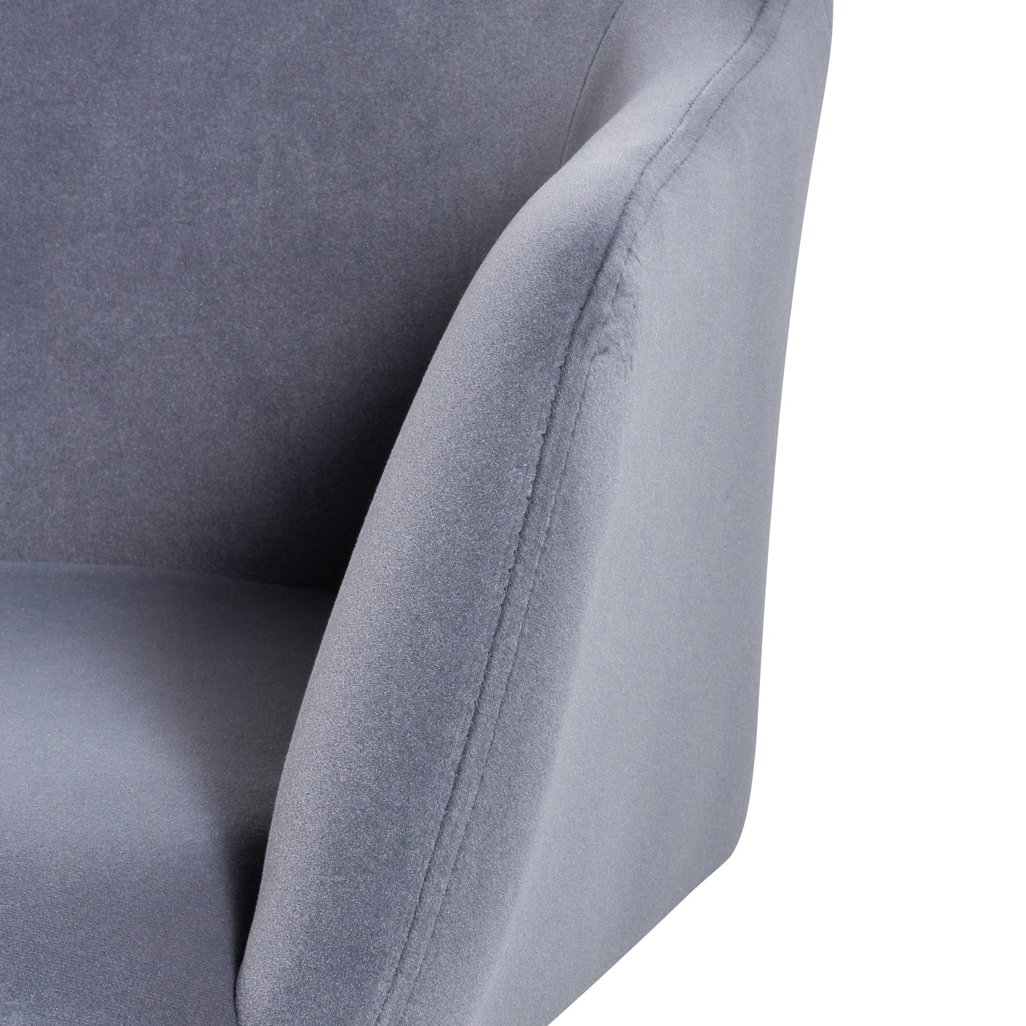 COC6196-LF Charcoal Velvet office Chair - Black Base - Image 9