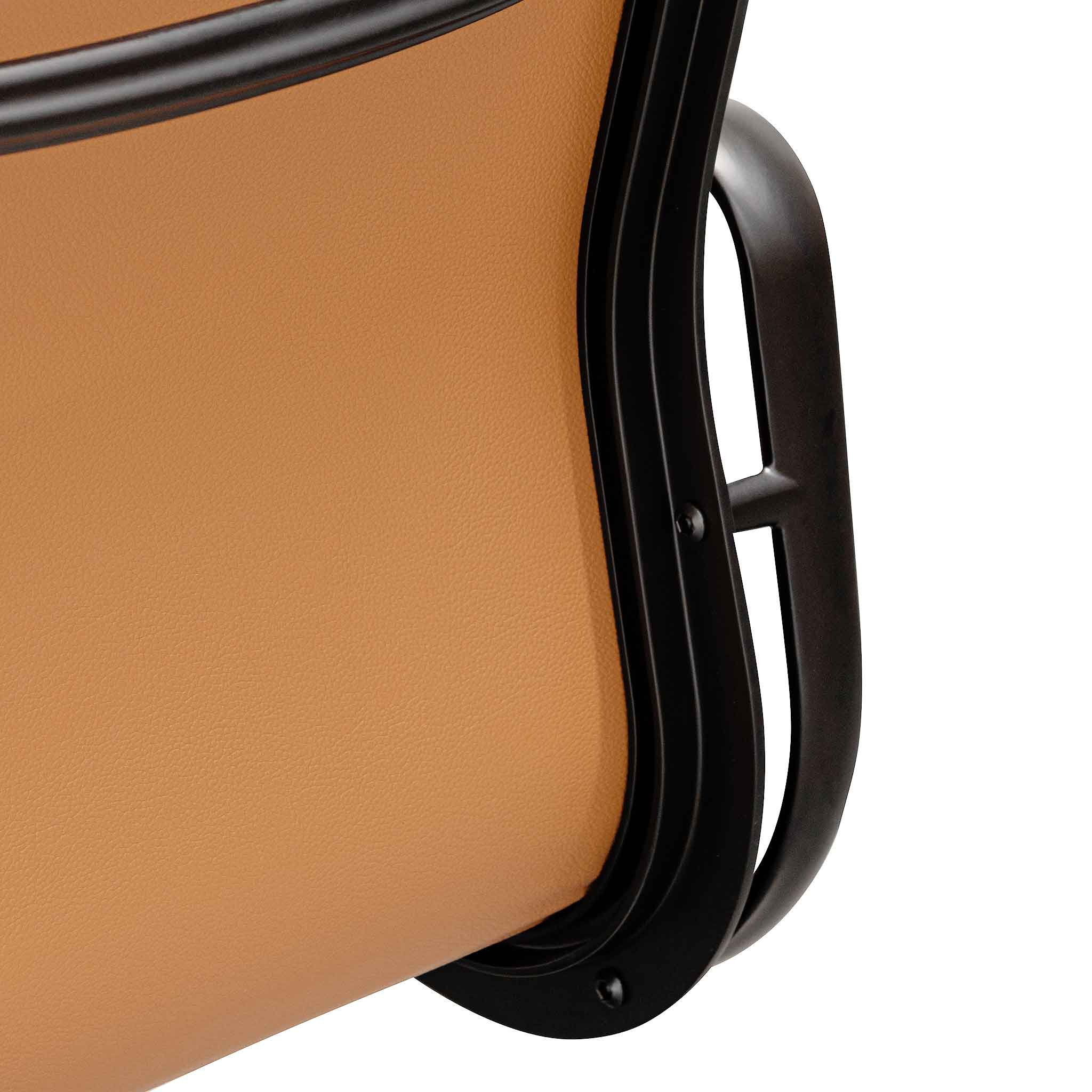 COC6404-YS Low Back Office Chair - Saddle Tan in Black Frame - Image 10