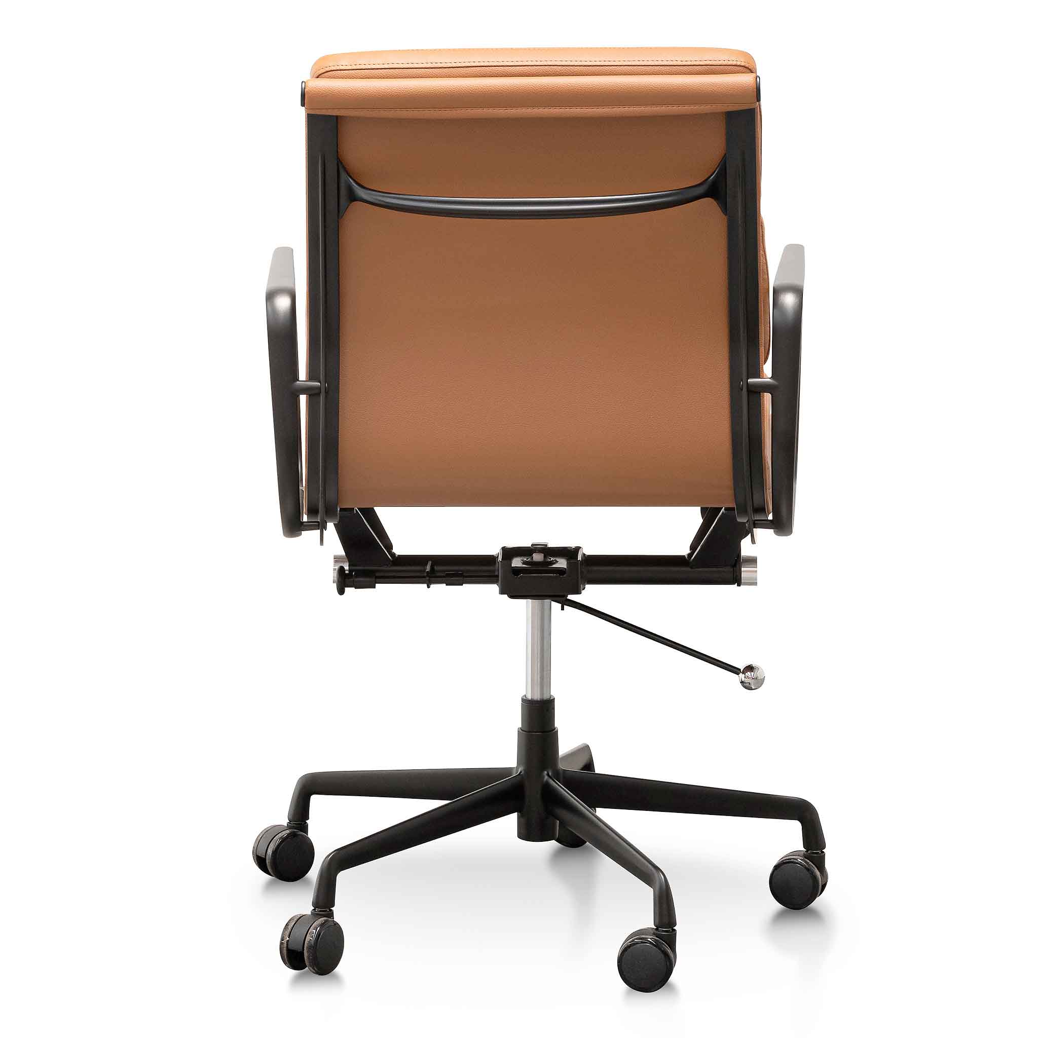 COC6404-YS Low Back Office Chair - Saddle Tan in Black Frame - Image 5