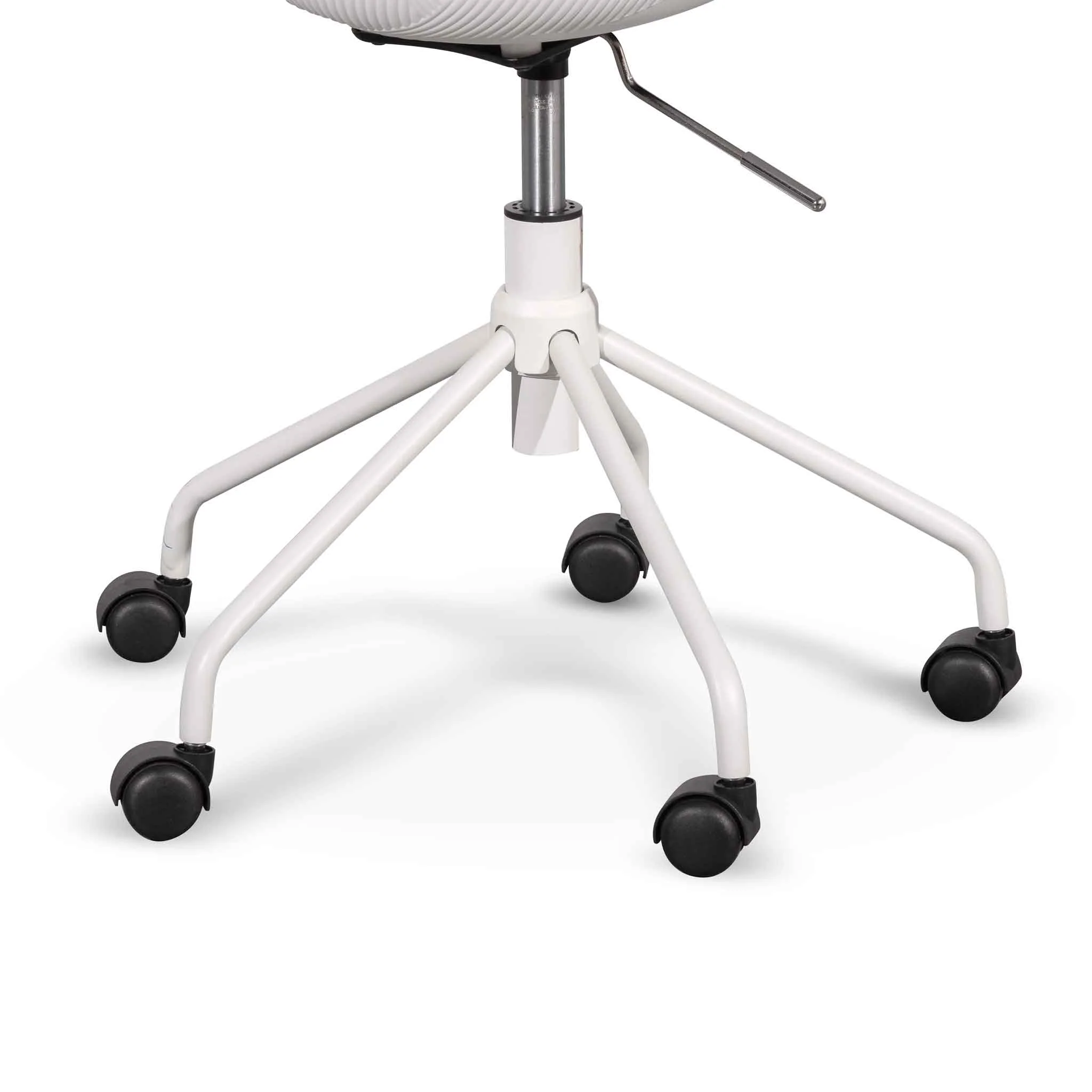 COC6507-LF White Office Chair - Light Grey Seat - Image 6