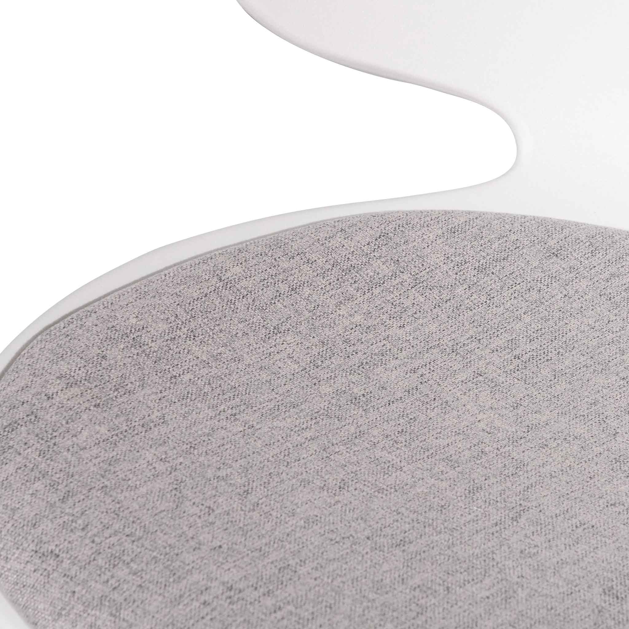 COC6507-LF White Office Chair - Light Grey Seat - Image 7