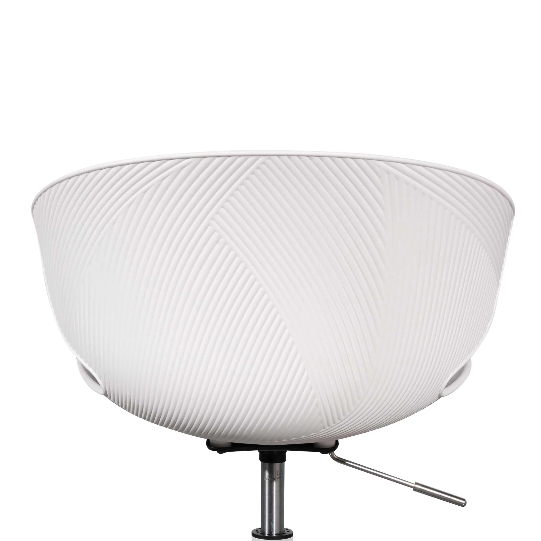 COC6507-LF White Office Chair - Light Grey Seat - Image 8