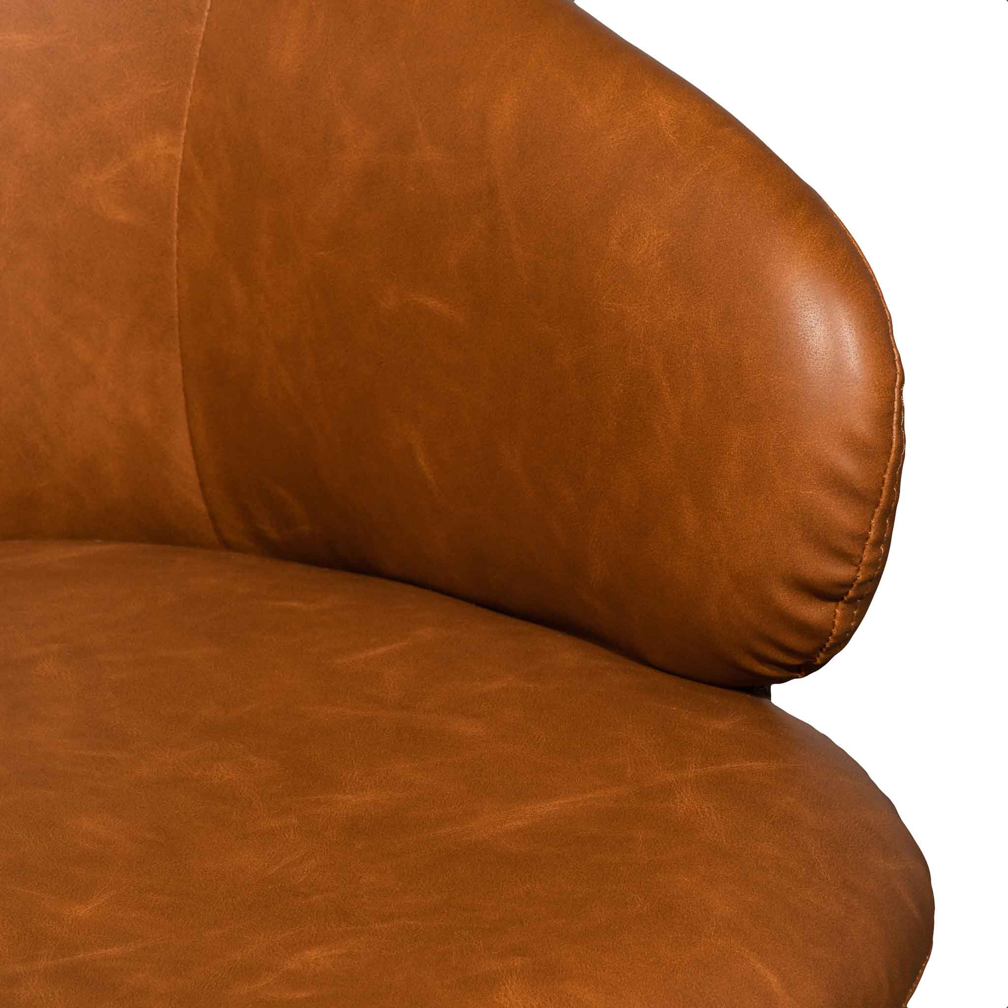 COC6510-LF Office Chair - Vintage Tan with Black Base - Image 11
