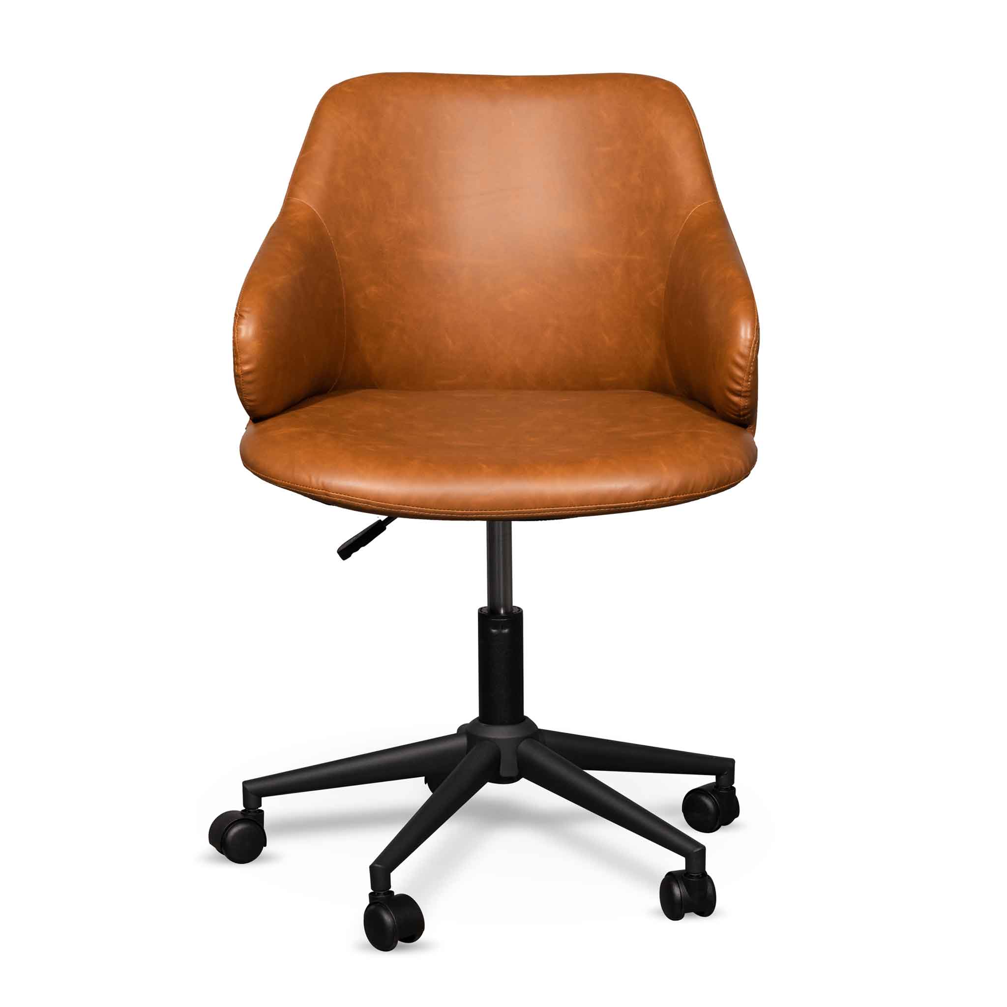 COC6510-LF Office Chair - Vintage Tan with Black Base - Image 2