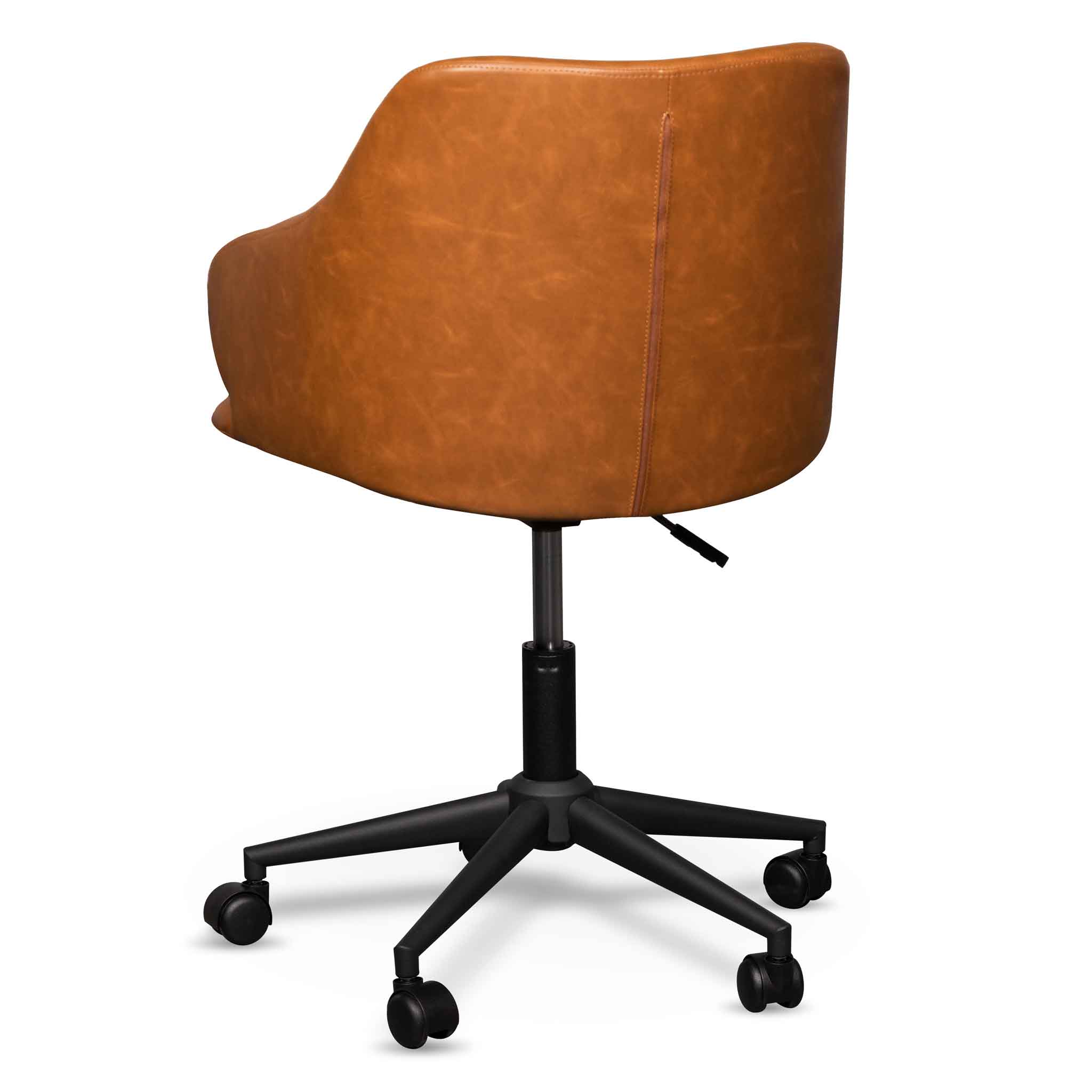 COC6510-LF Office Chair - Vintage Tan with Black Base - Image 4